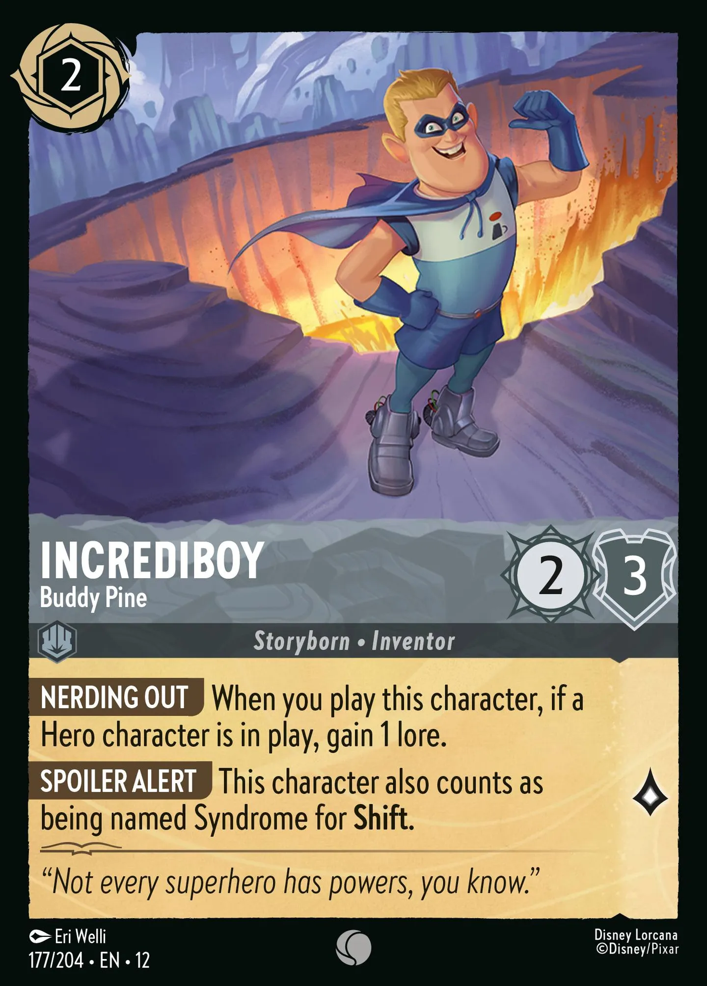 Incrediboy - Buddy Pine — Wilds Unknown — Lorcana