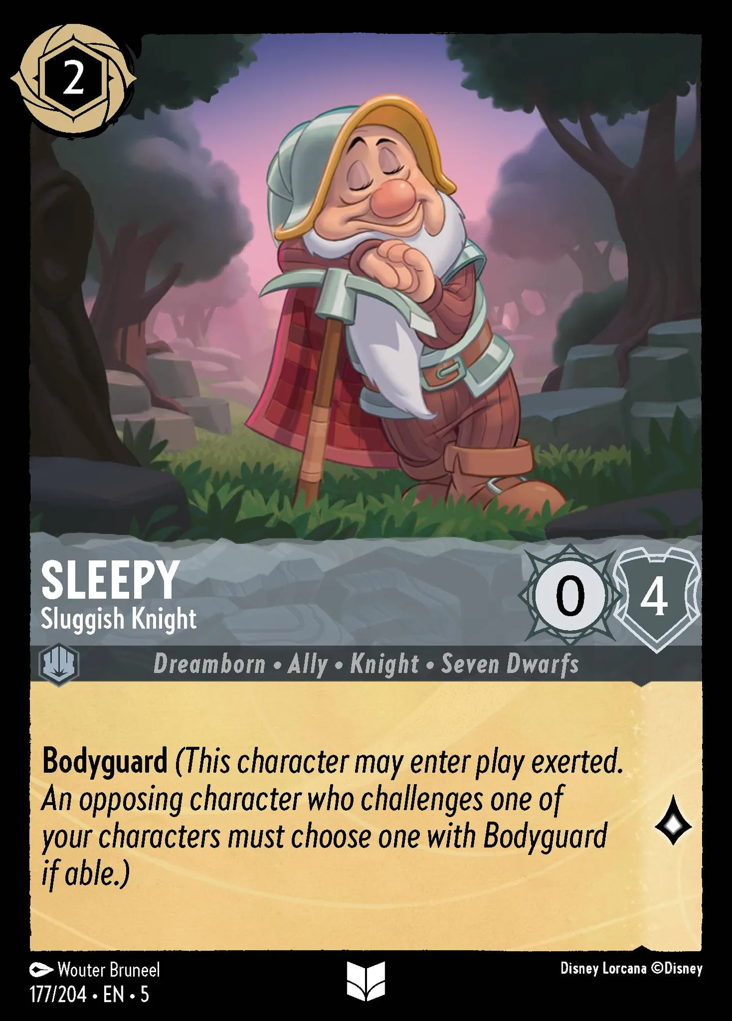 Sleepy - Sluggish Knight — Shimmering Skies — Lorcana