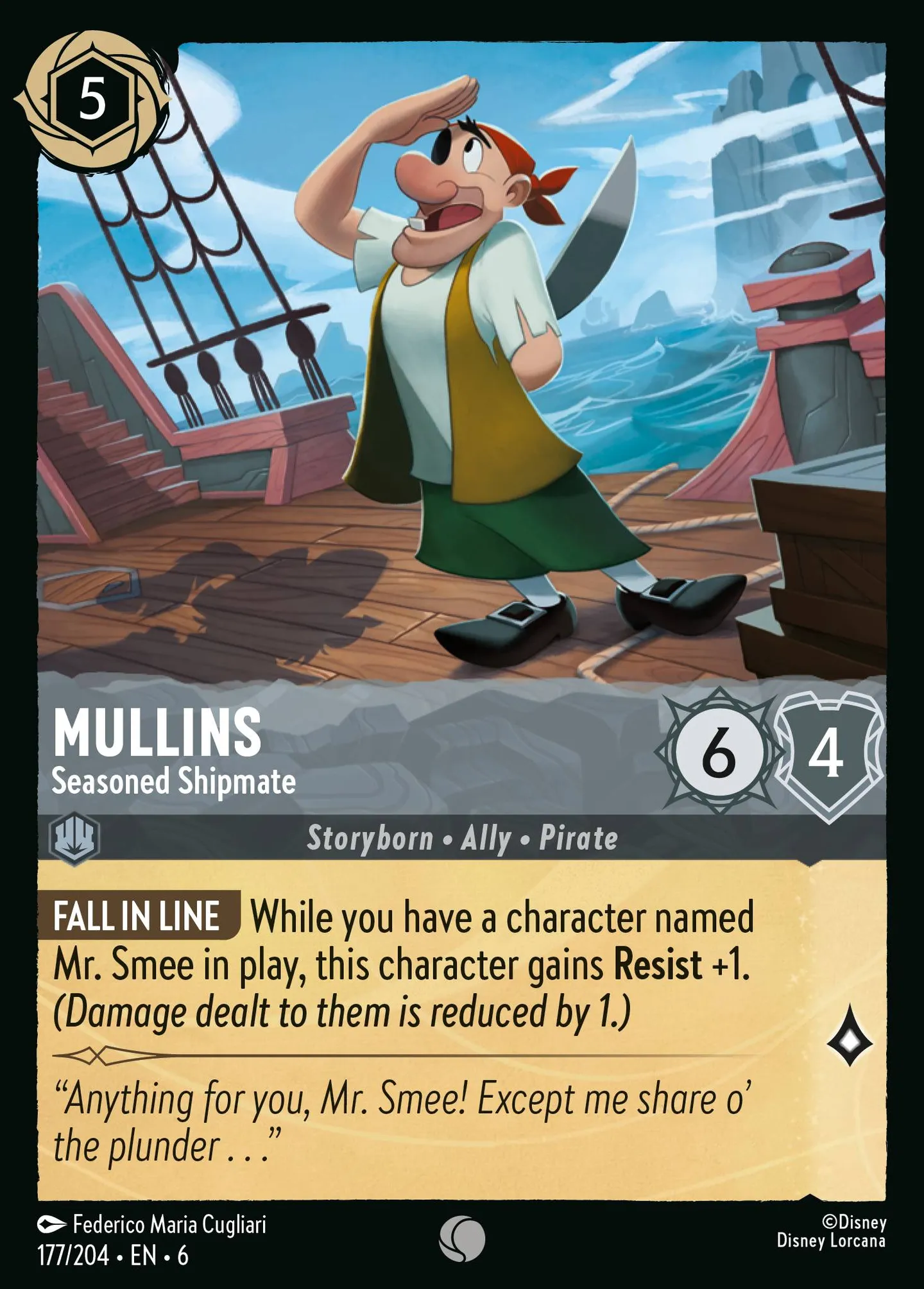 Mullins - Membre d'équipage chevronné — Azurite Sea — Lorcana