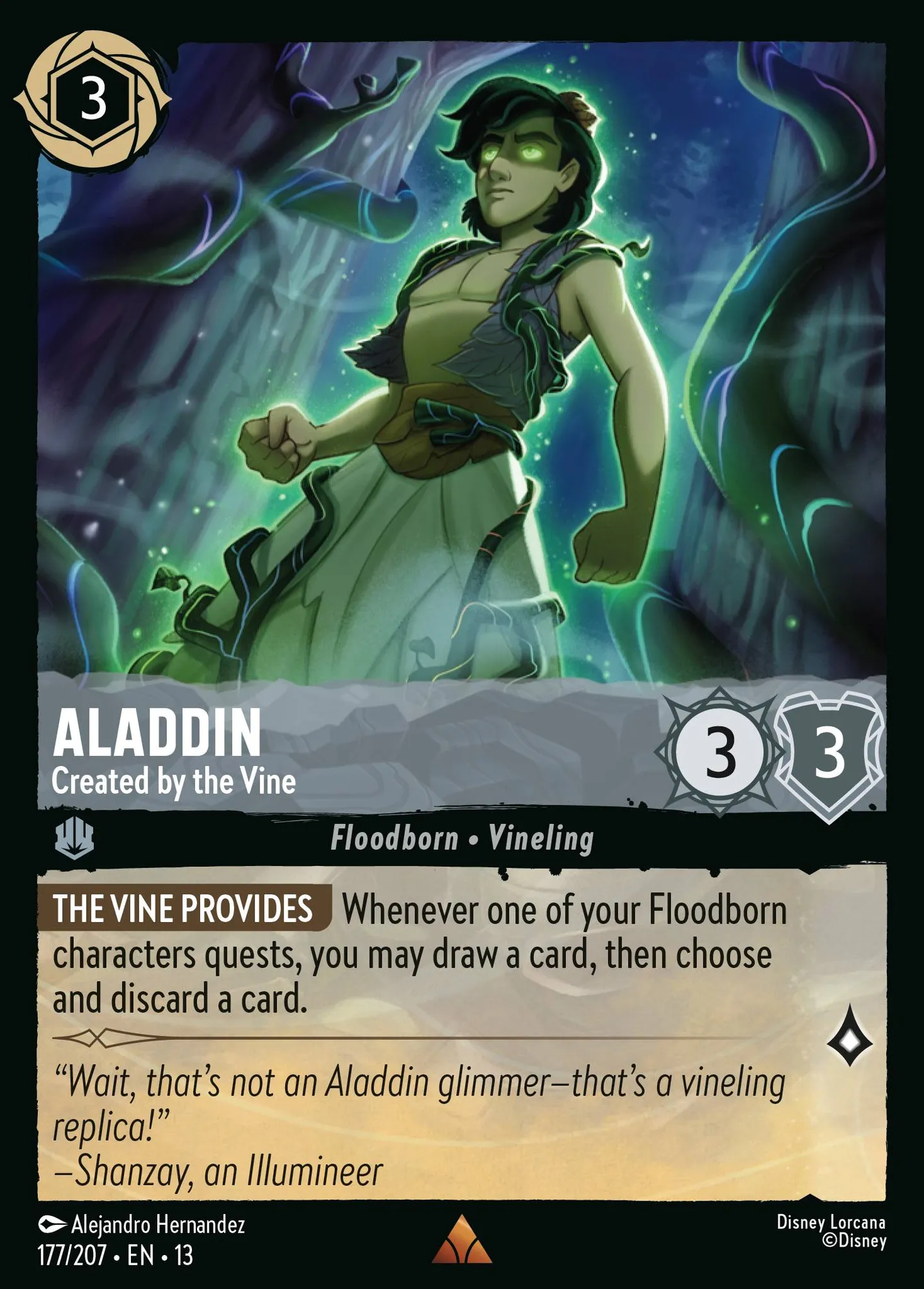 Aladdin - Created by the Vine — Attack of the Vine! — Lorcana