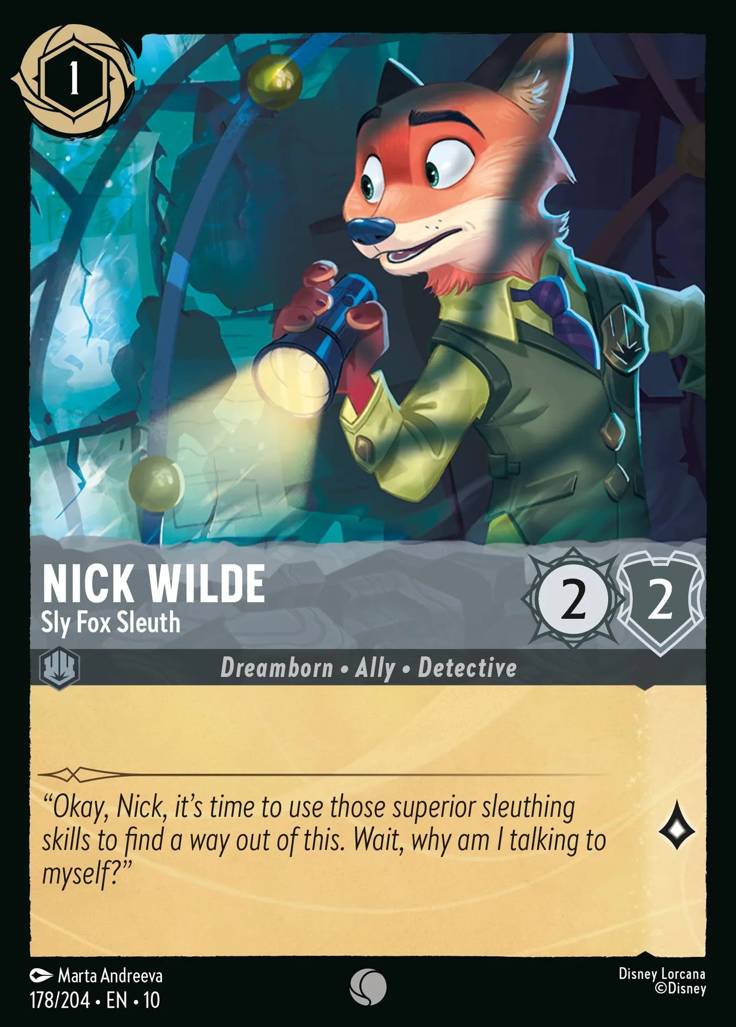 Nick Wilde - Détective déterminé — Whispers in the Well — Lorcana