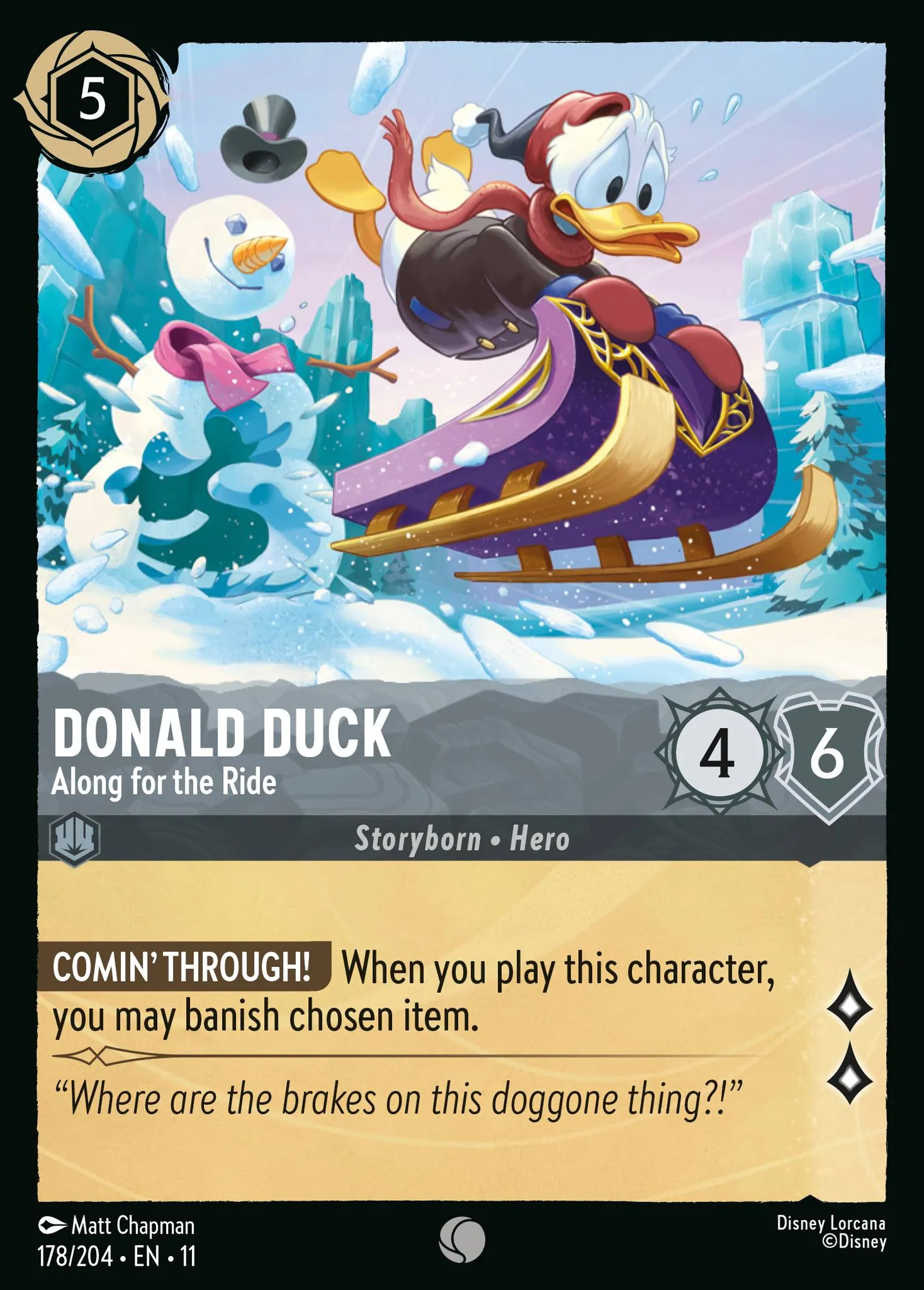 Donald Duck - Along for the Ride — Winterspell — Lorcana