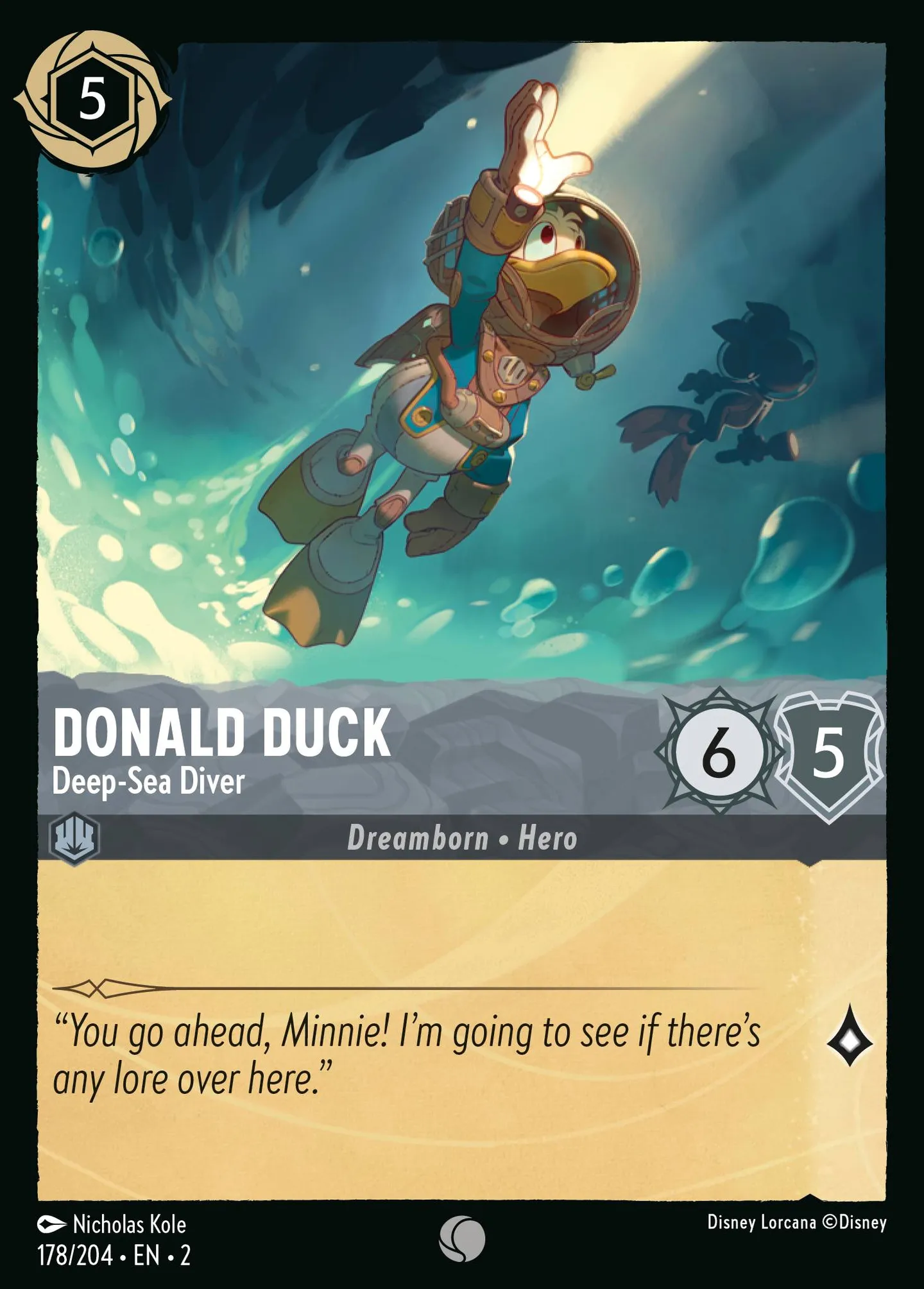 Donald Duck - Deep-Sea Diver — Rise of the Floodborn — Lorcana