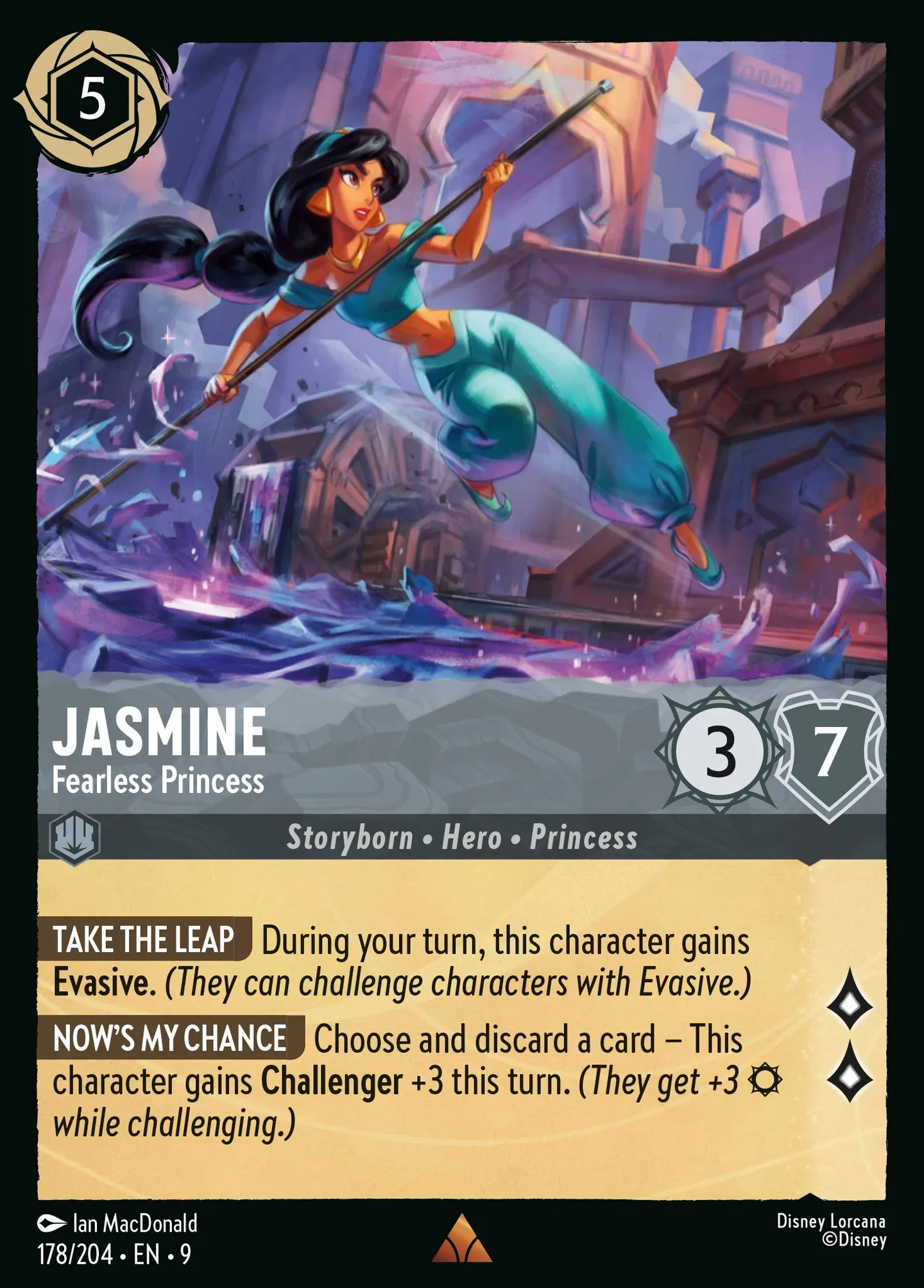 Jasmine - Fearless Princess — Fabled — Lorcana
