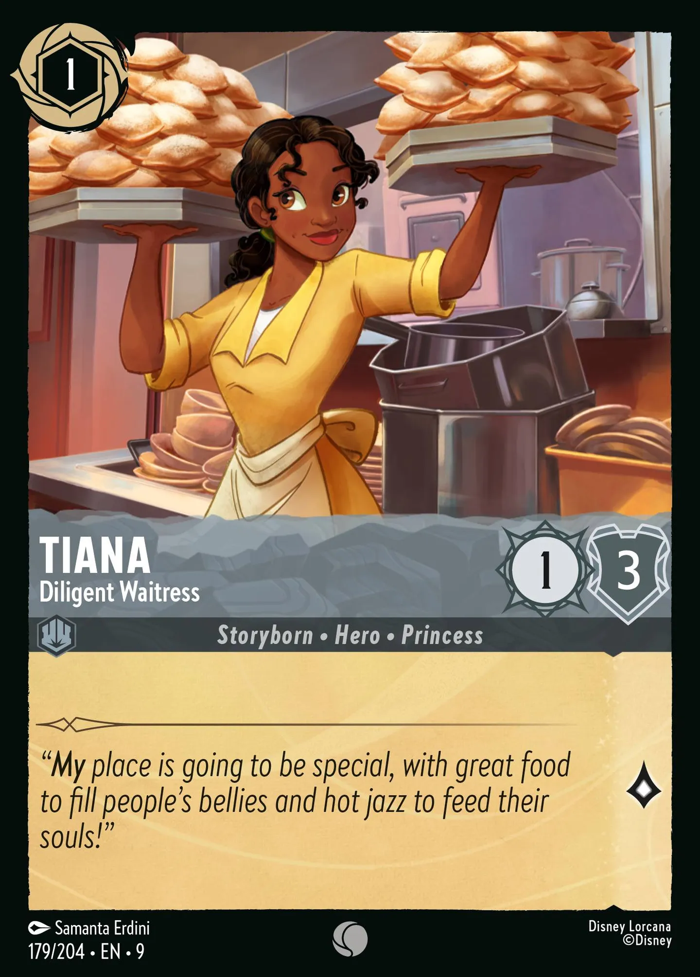 Tiana - Diligent Waitress — Fabled — Lorcana