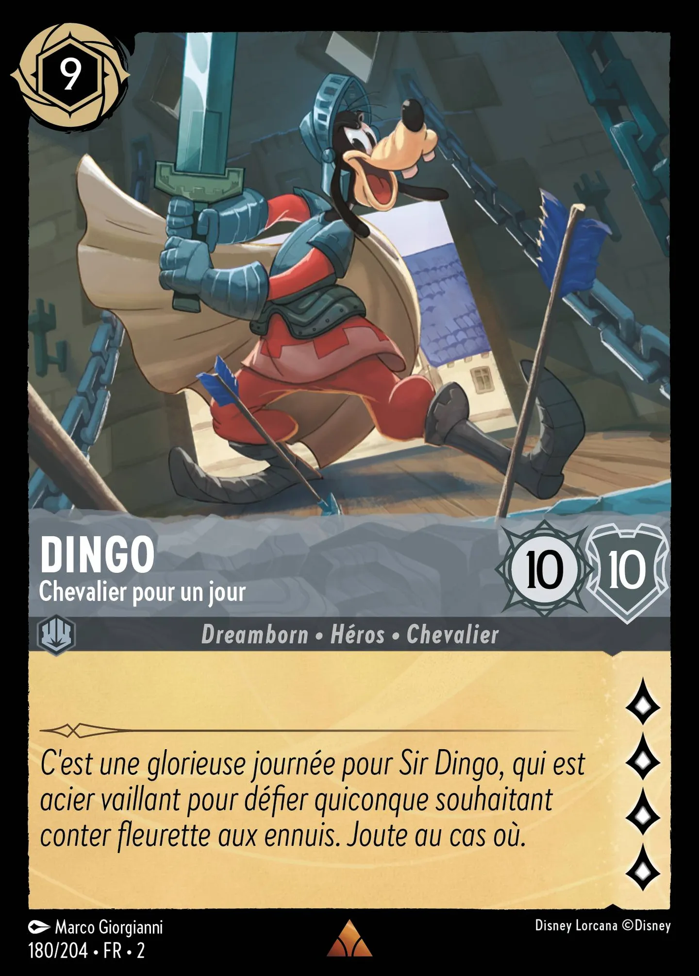Dingo - Chevalier pour un jour — Rise of the Floodborn — Lorcana