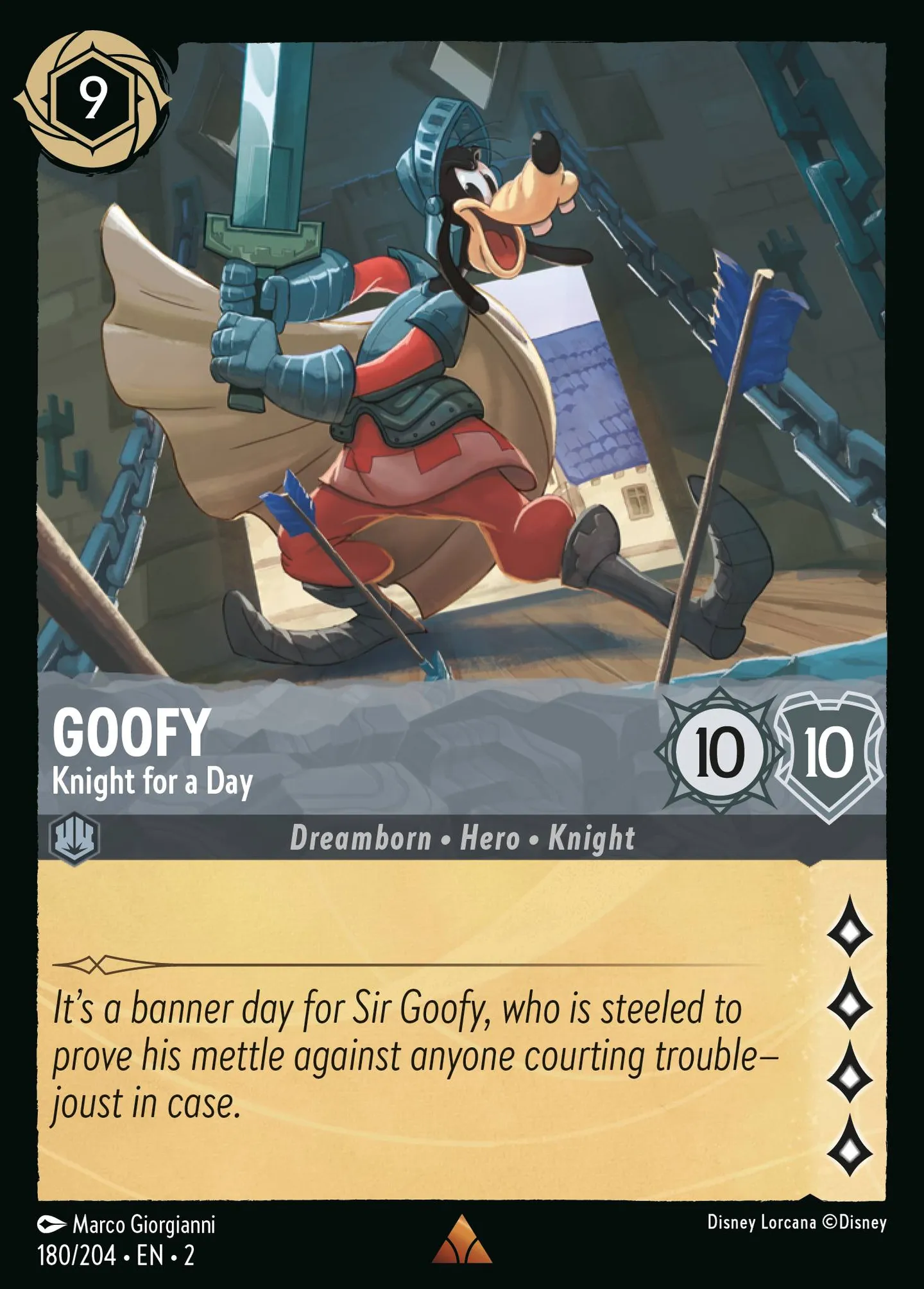 Goofy - Knight for a Day — Rise of the Floodborn — Lorcana