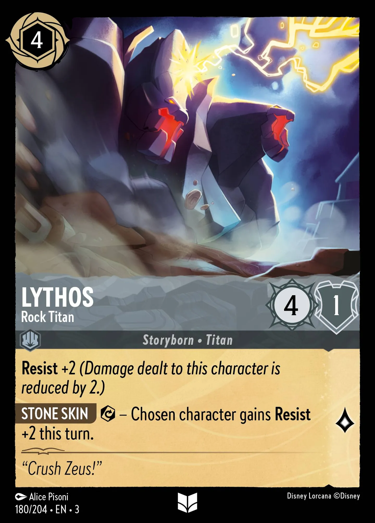Lythos - Rock Titan — Into the Inklands — Lorcana