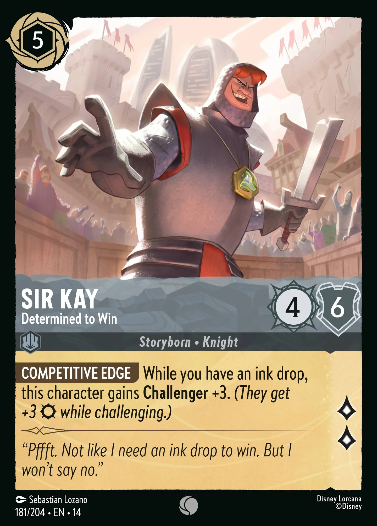 Sir Kay - Determined to Win — Hyperia City — Lorcana