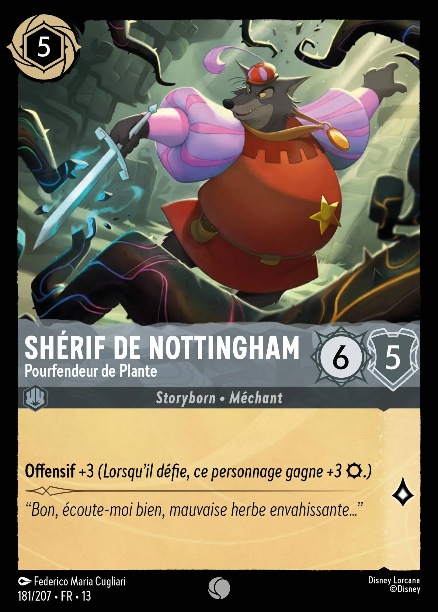 Shérif de Nottingham - Pourfendeur de Plante — Attack of the Vine! — Lorcana