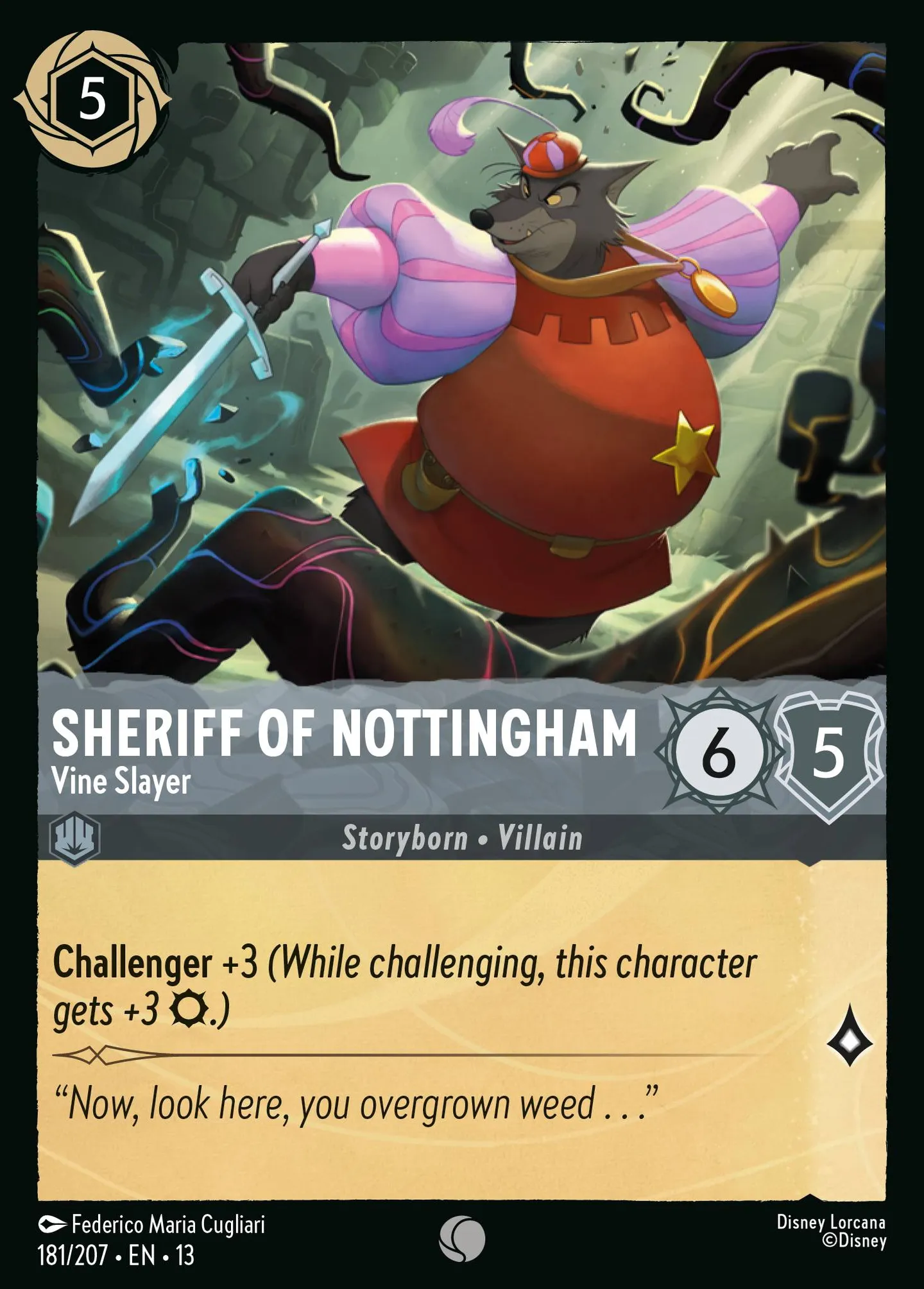 Shérif de Nottingham - Pourfendeur de Plante — Attack of the Vine! — Lorcana