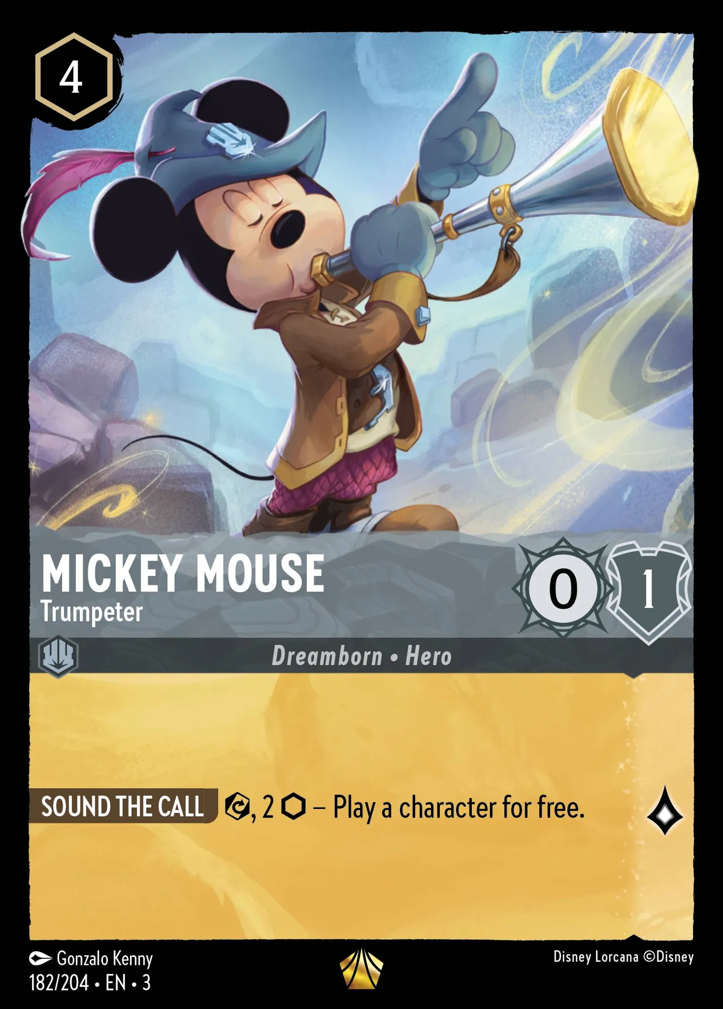 Mickey Mouse - Trumpeter — Into the Inklands — Lorcana