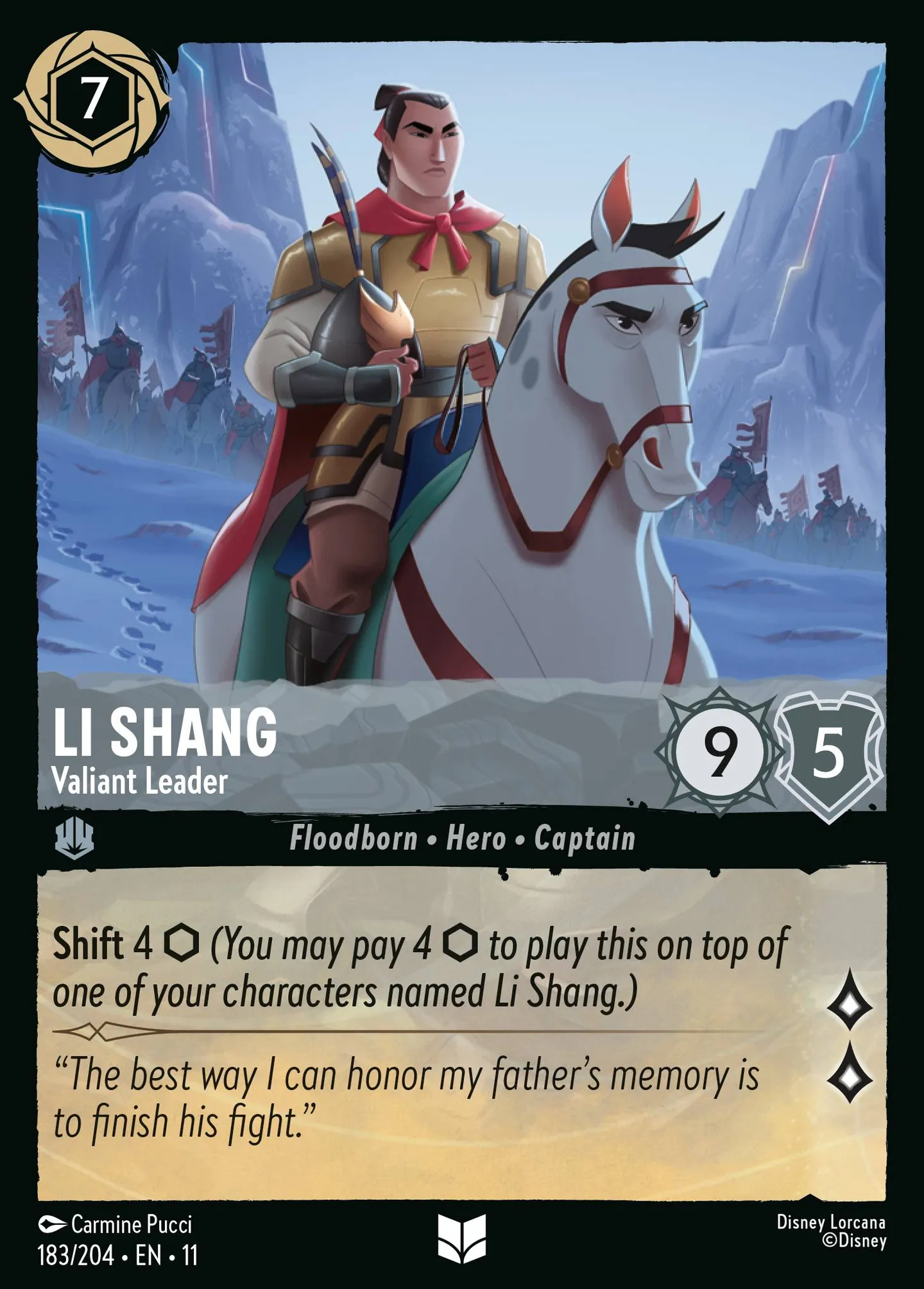 Li Shang - Meneur vaillant — Winterspell — Lorcana