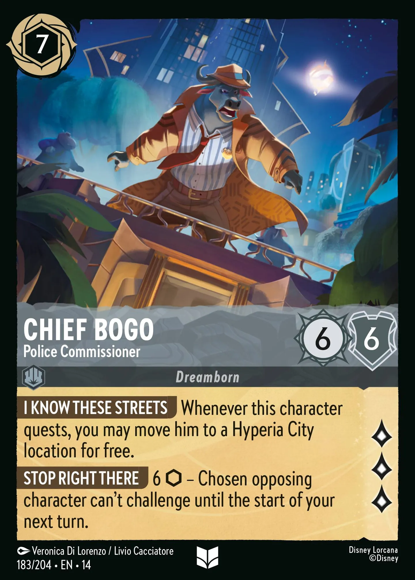 Chief Bogo - Police Commissioner — Hyperia City — Lorcana