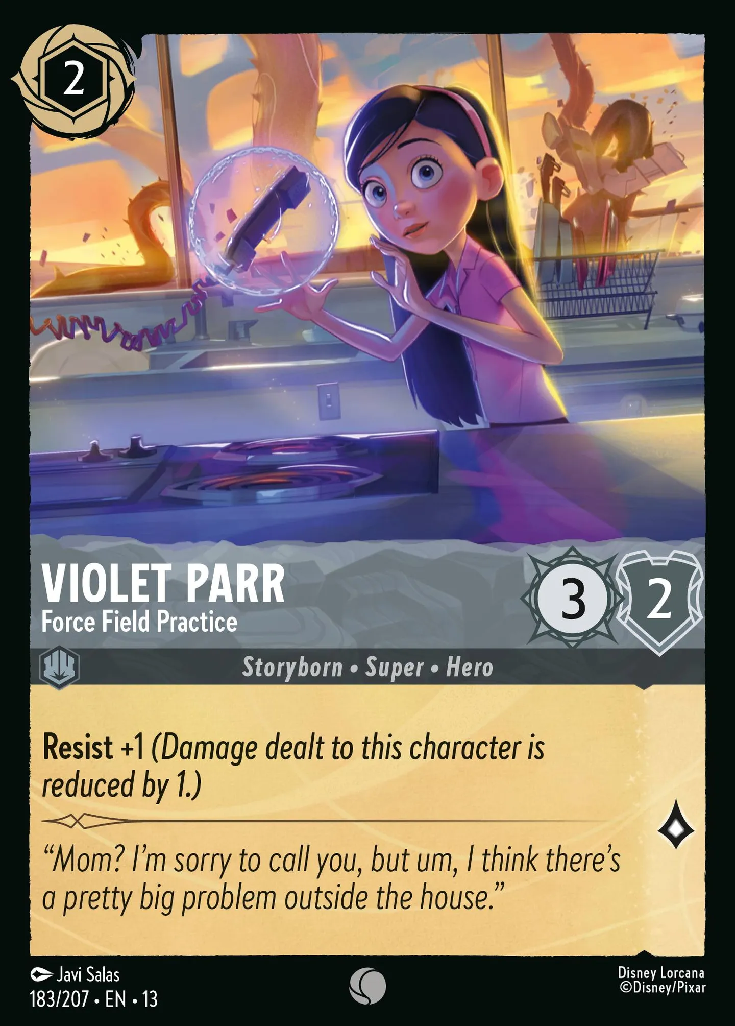 Violette Parr - S'entraîne au champ de force — Attack of the Vine! — Lorcana