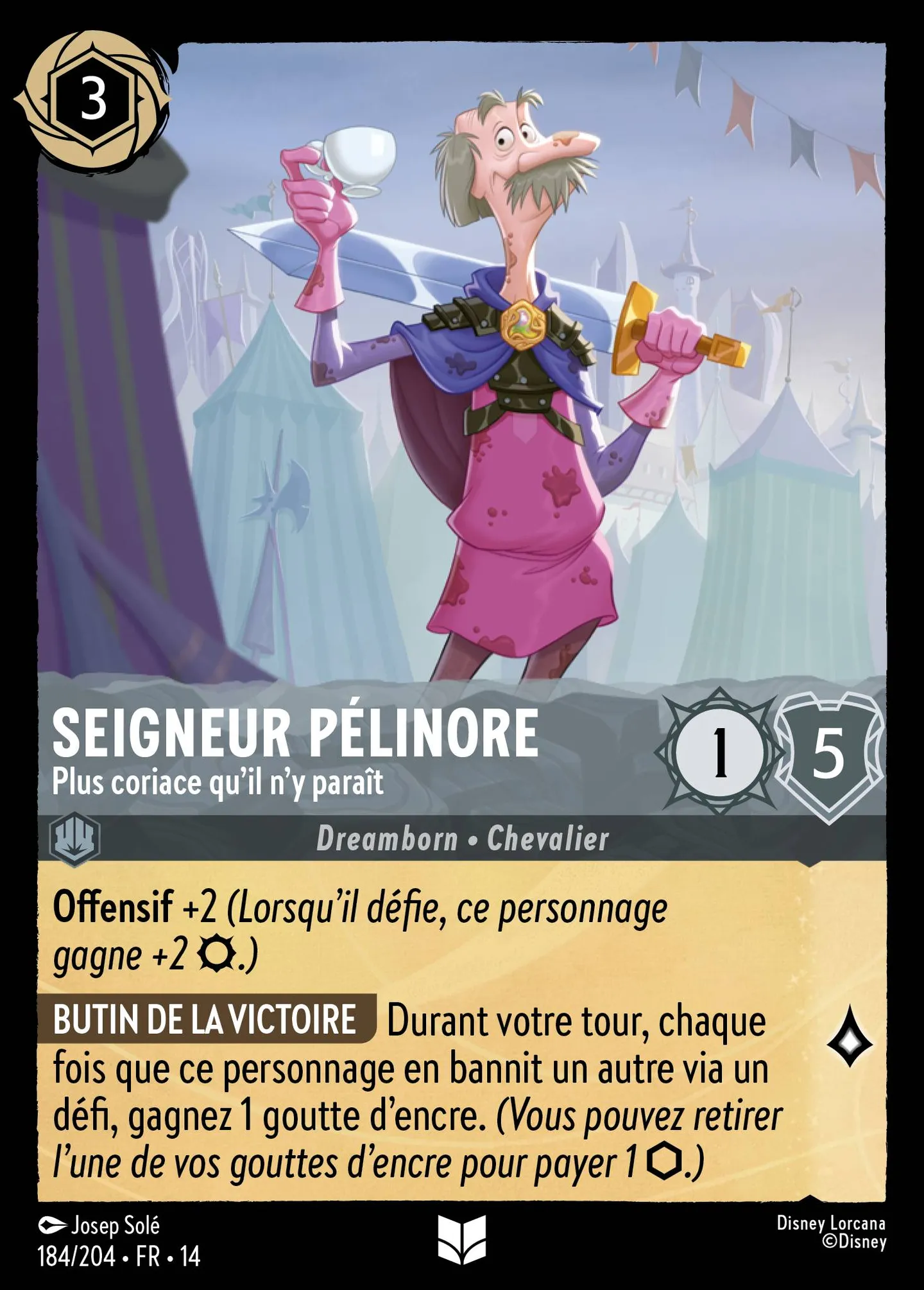 Seigneur Pélinore - Plus coriace qu'il n'y paraît — Hyperia City — Lorcana