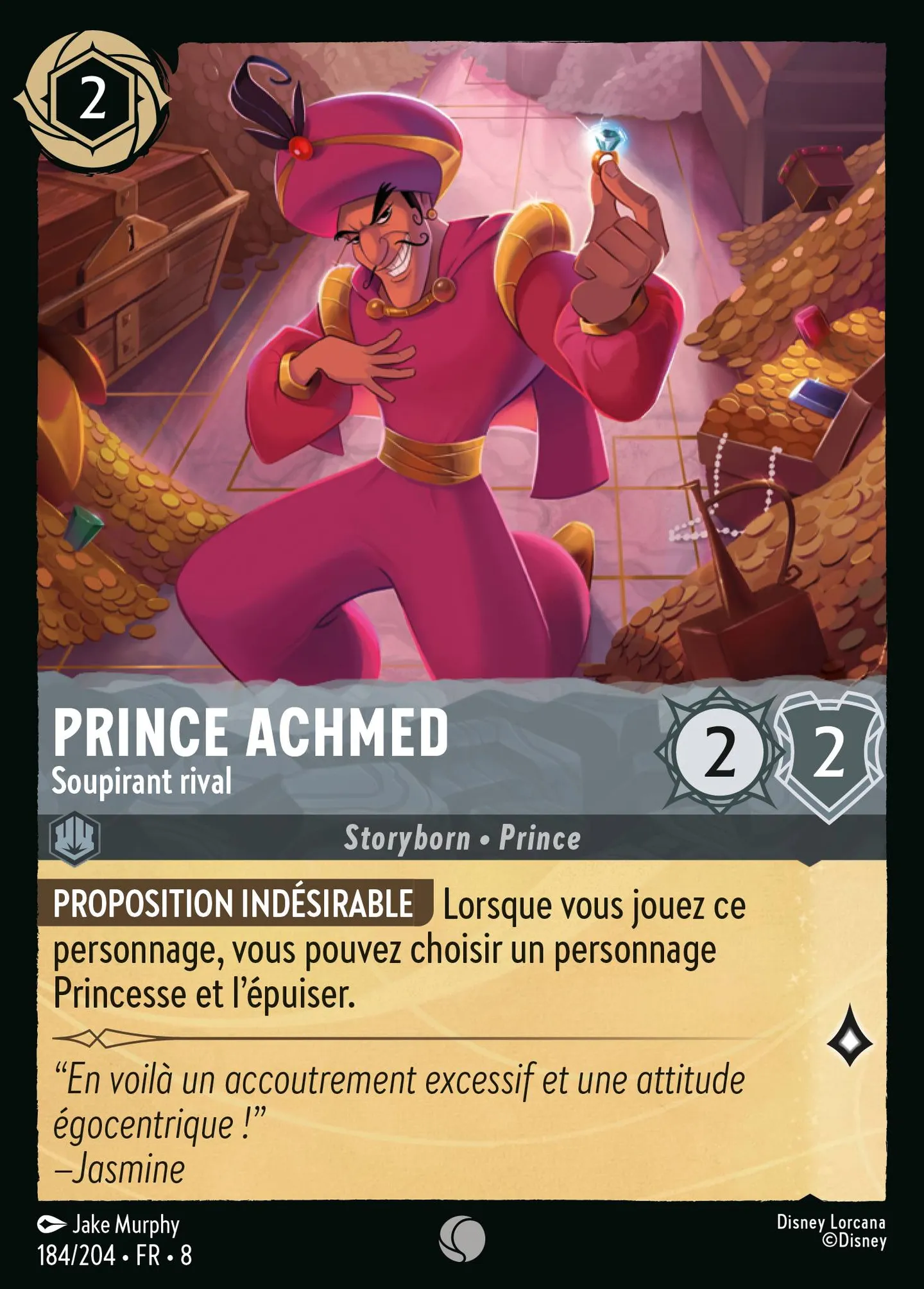 Prince Achmed - Soupirant rival — The Reign of Jafar — Lorcana