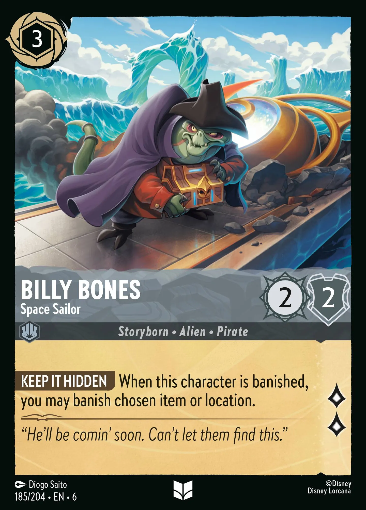 Billy Bones - Space Sailor — Azurite Sea — Lorcana