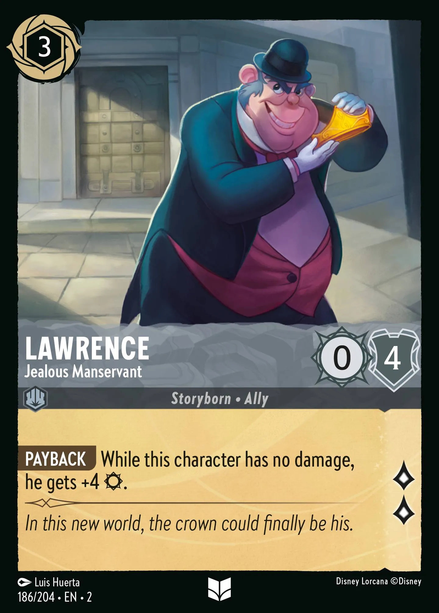 Lawrence - Jealous Manservant — Rise of the Floodborn — Lorcana