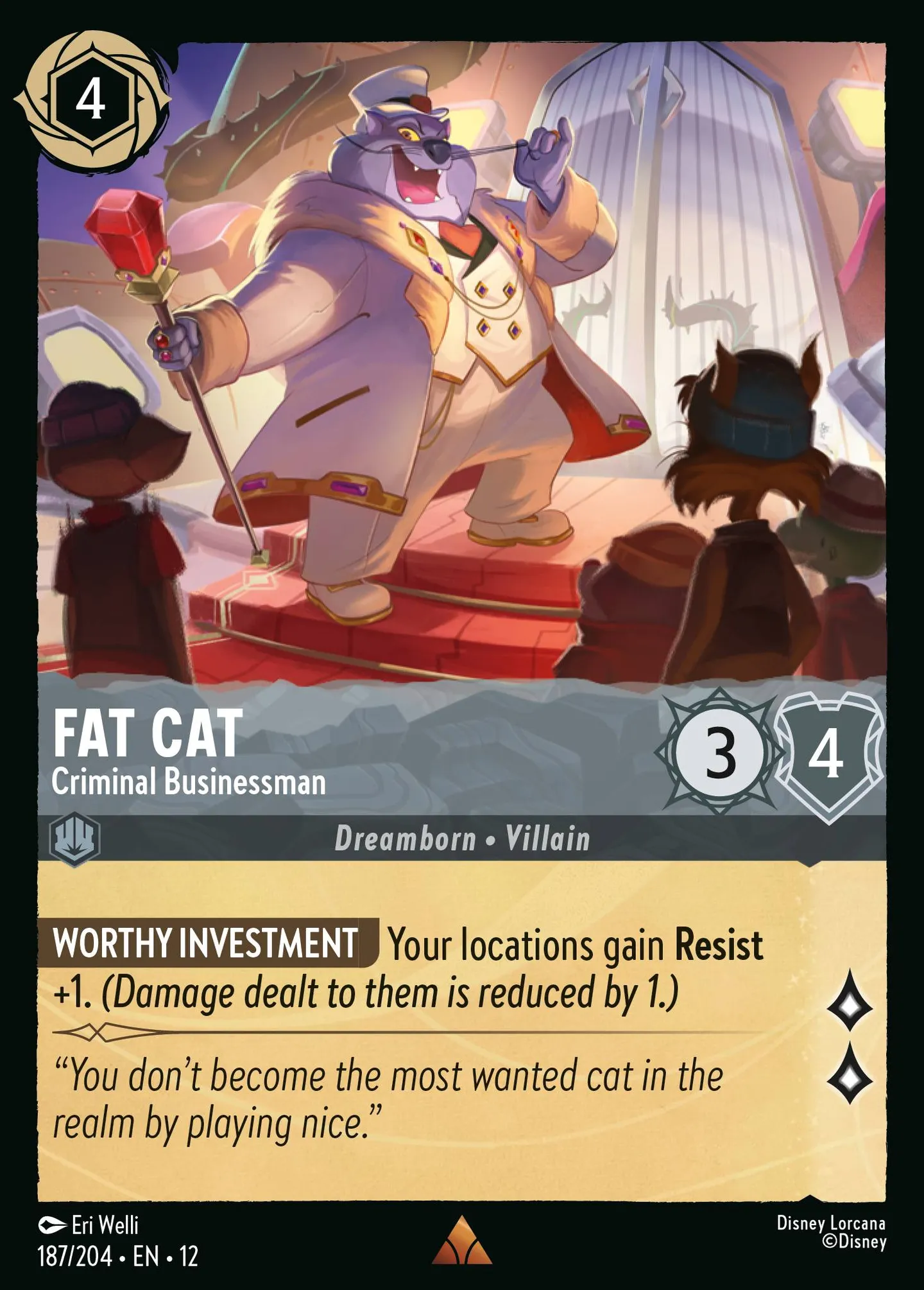 Fat Cat - Criminal Businessman — Wilds Unknown — Lorcana