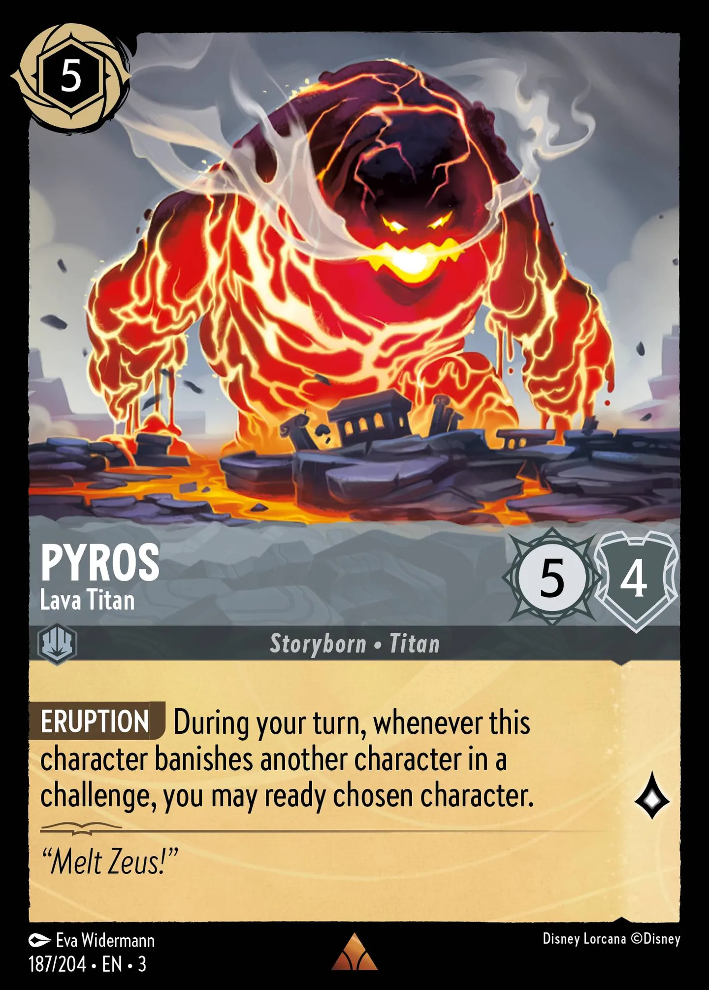 Pyros - Lava Titan — Into the Inklands — Lorcana