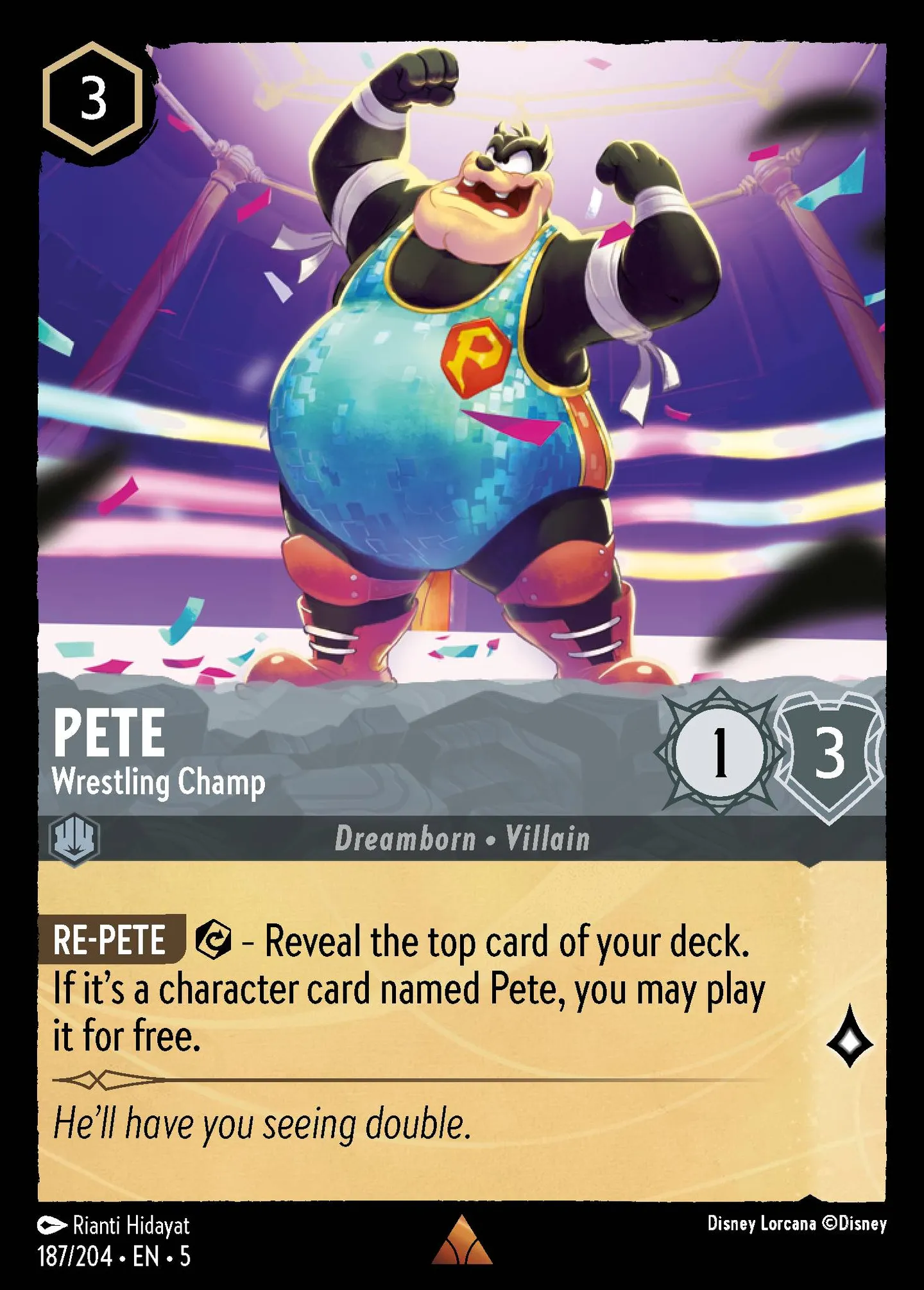 Pete - Wrestling Champ — Shimmering Skies — Lorcana