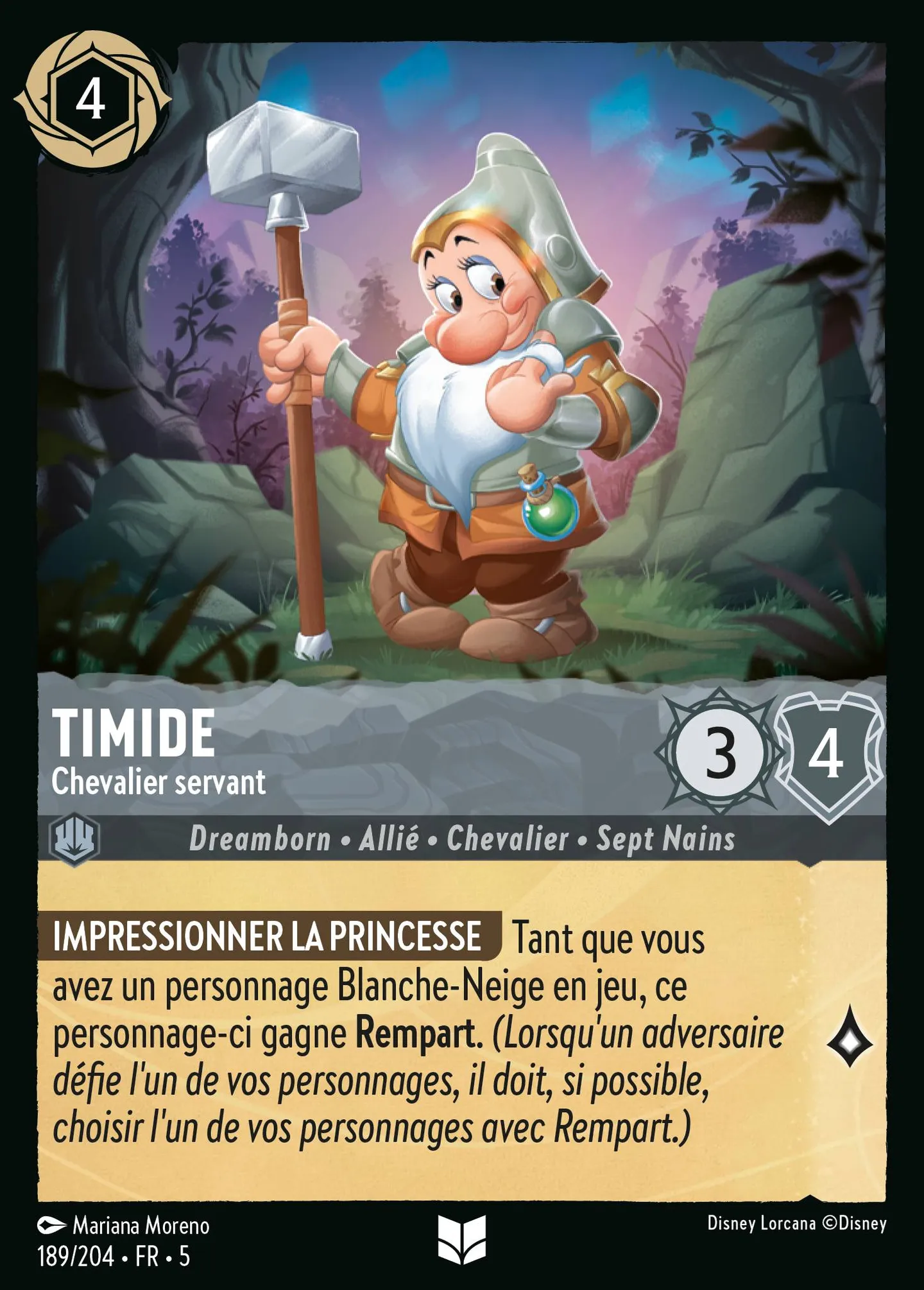 Timide - Chevalier servant — Shimmering Skies — Lorcana