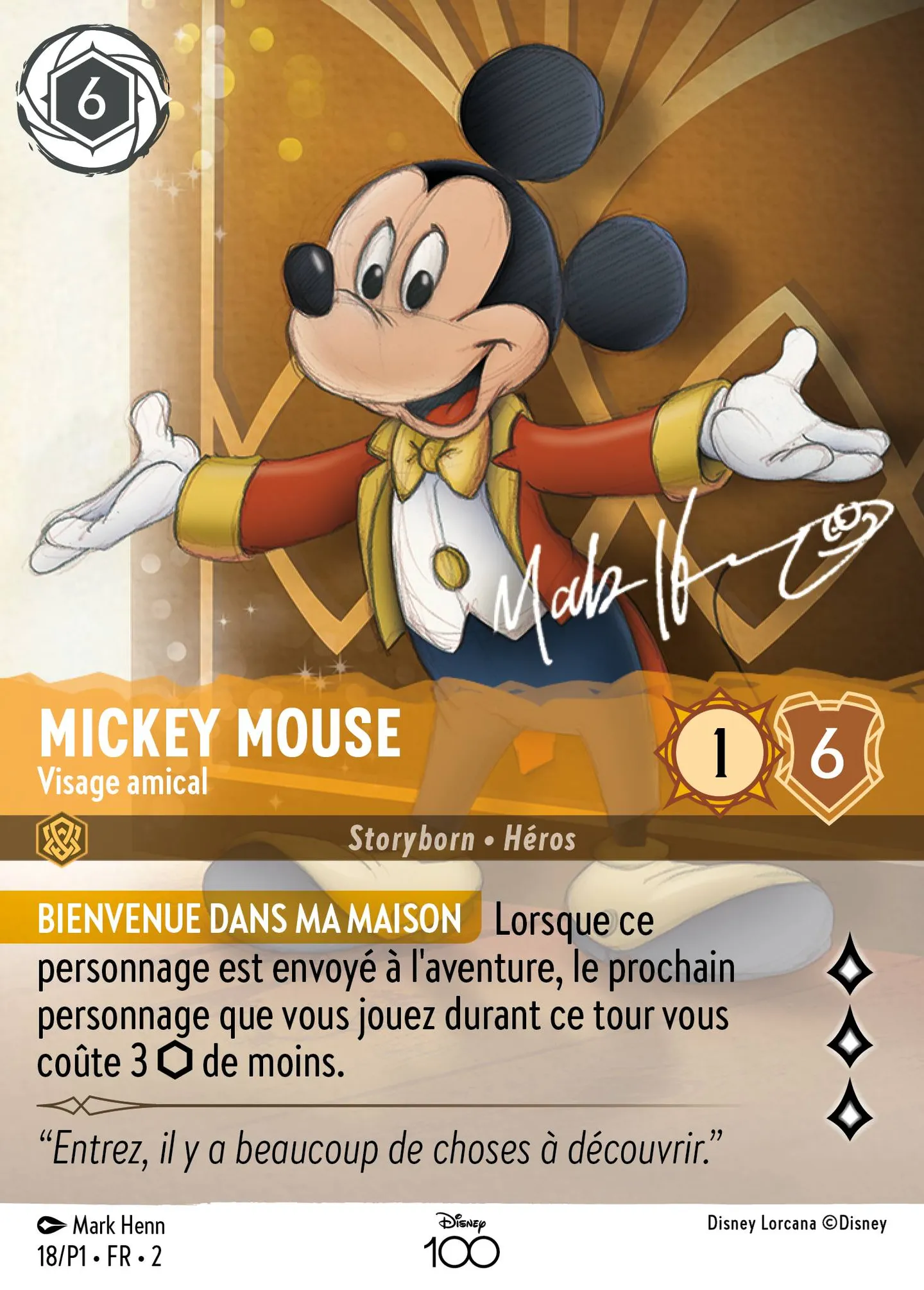 Mickey Mouse - Visage amical — Promos - Year 1 — Lorcana