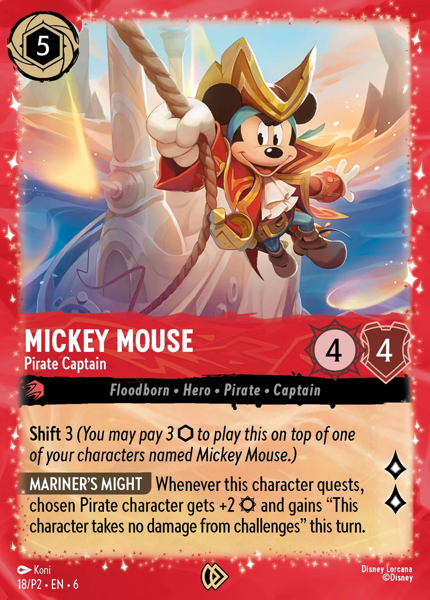 Mickey Mouse - Pirate Captain — Promos - Year 2 — Lorcana