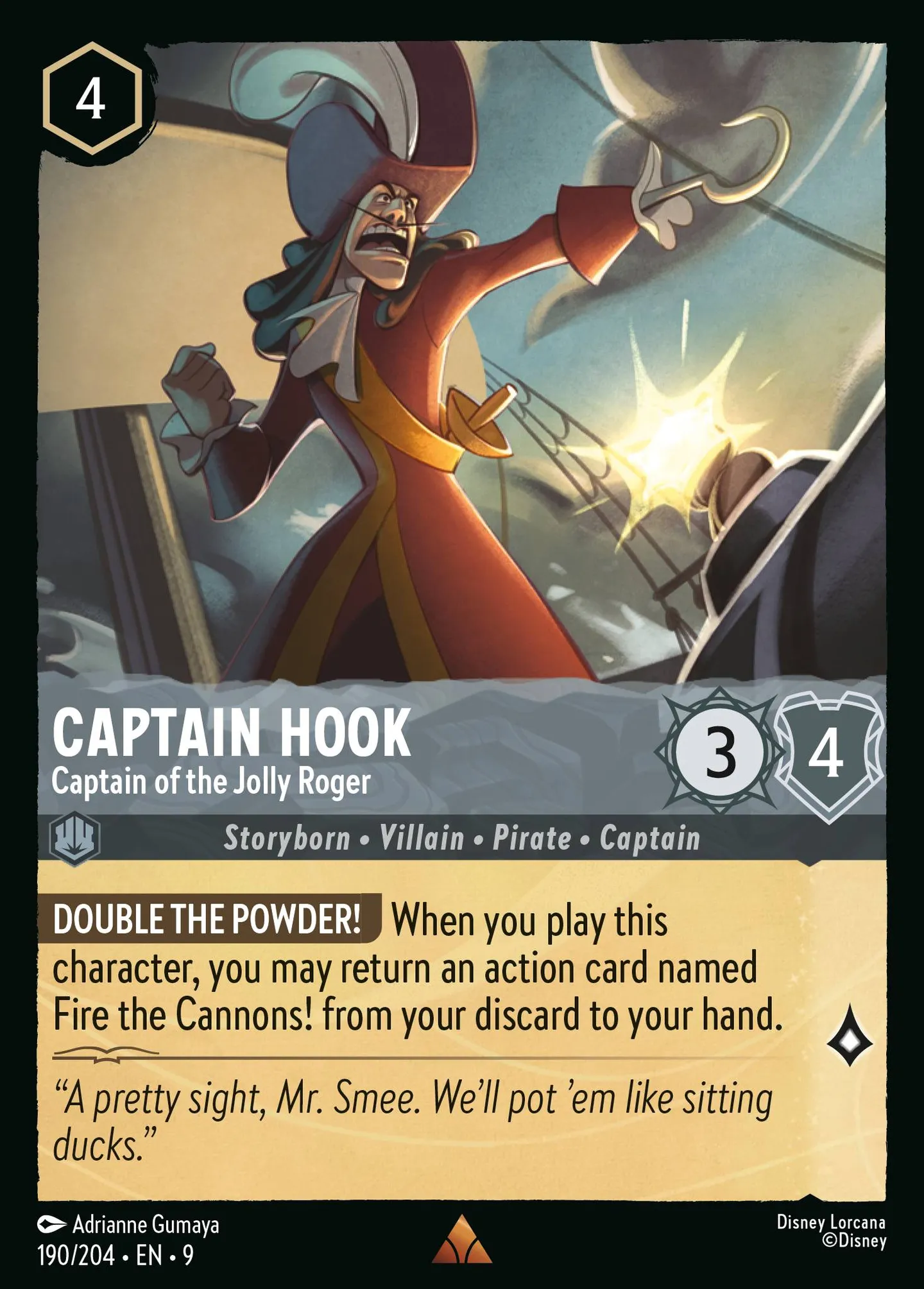 Captain Hook - Captain of the Jolly Roger — Fabled — Lorcana