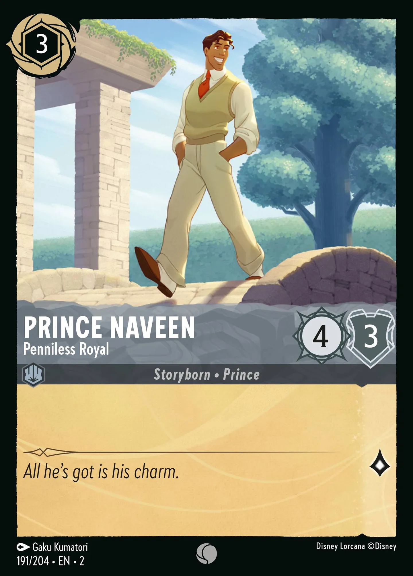 Prince Naveen - Penniless Royal — Rise of the Floodborn — Lorcana