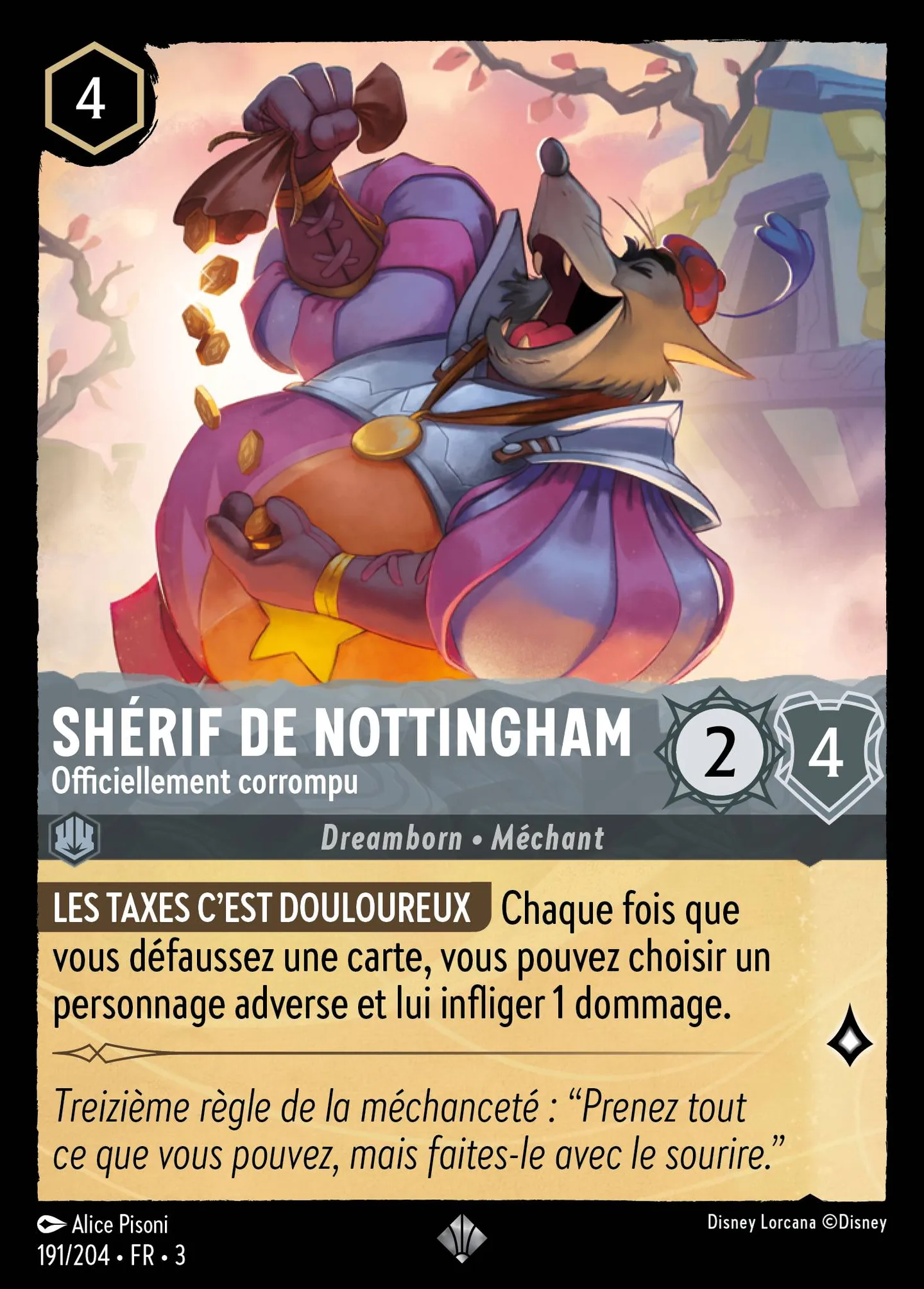 Shérif de Nottingham - Officiellement corrompu — Into the Inklands — Lorcana