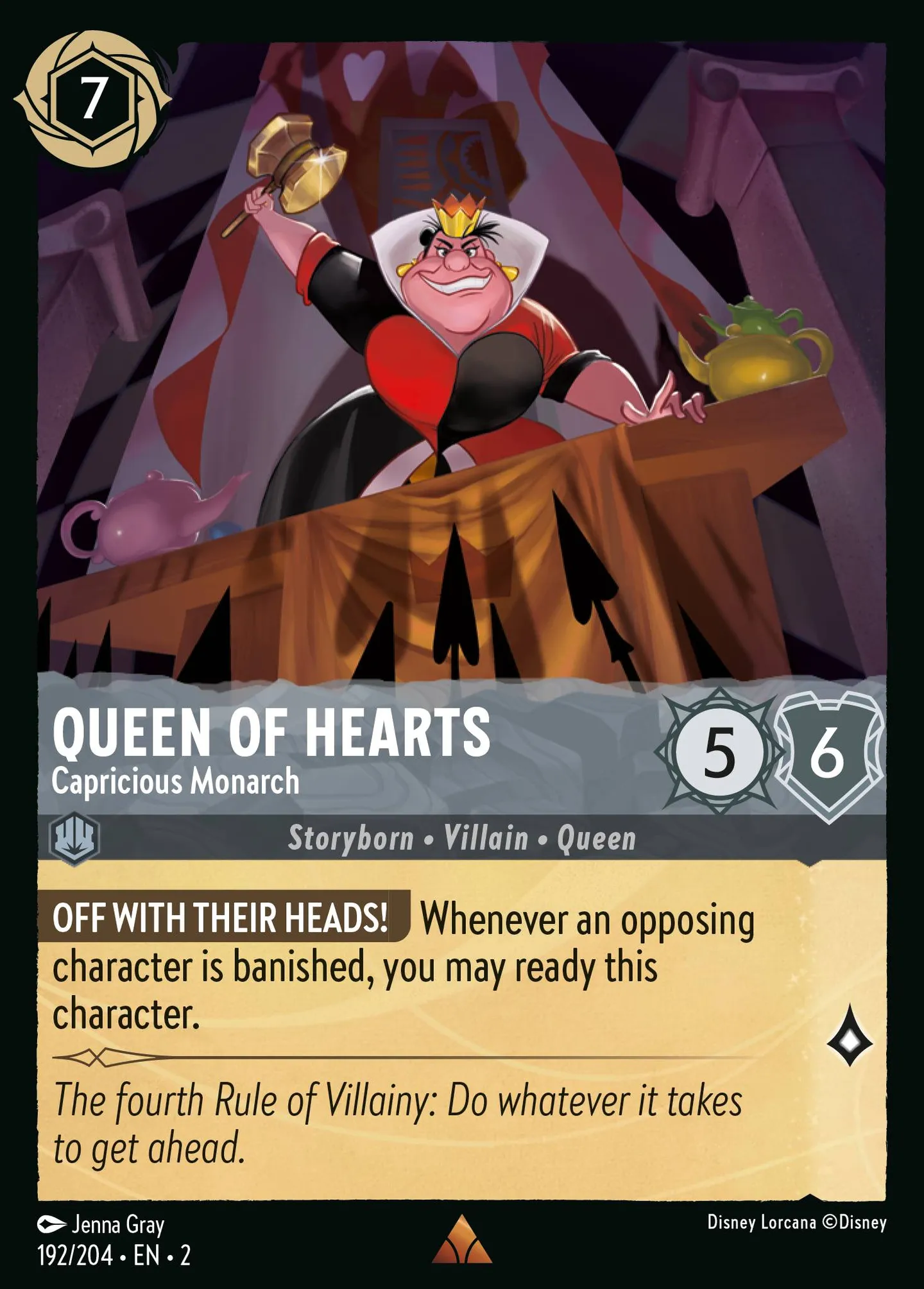Queen of Hearts - Capricious Monarch — Rise of the Floodborn — Lorcana