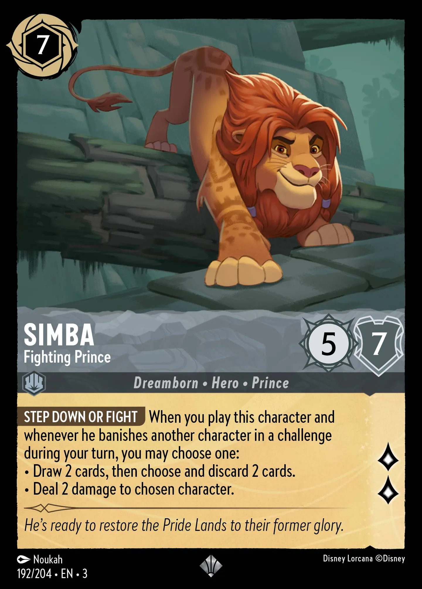 Simba - Prince combattif — Into the Inklands — Lorcana
