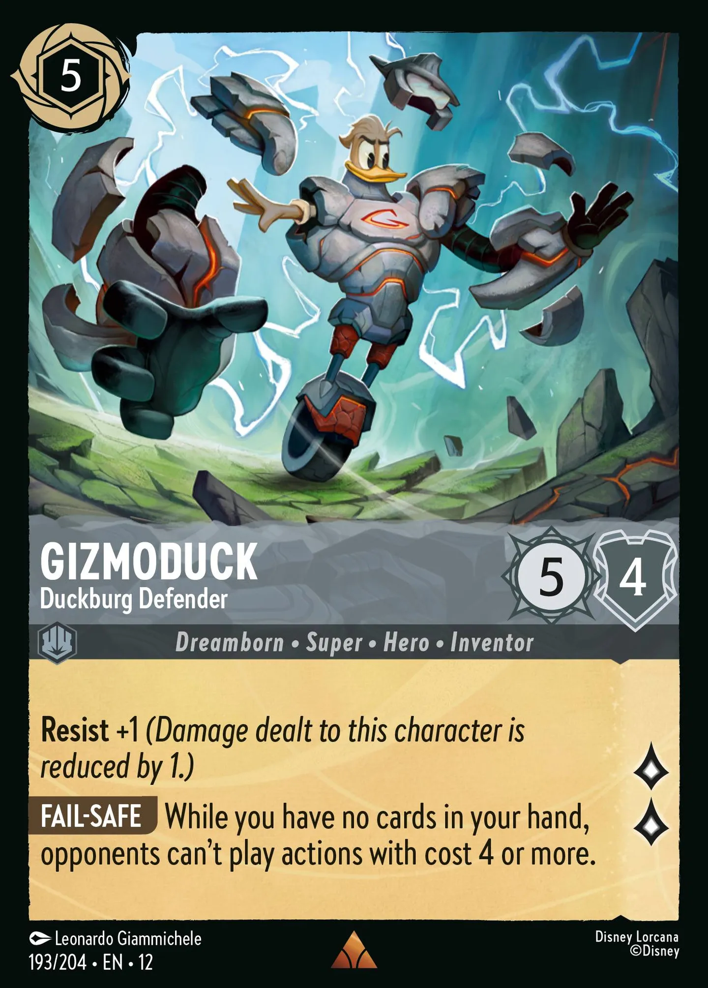 Gizmoduck - Duckburg Defender — Wilds Unknown — Lorcana