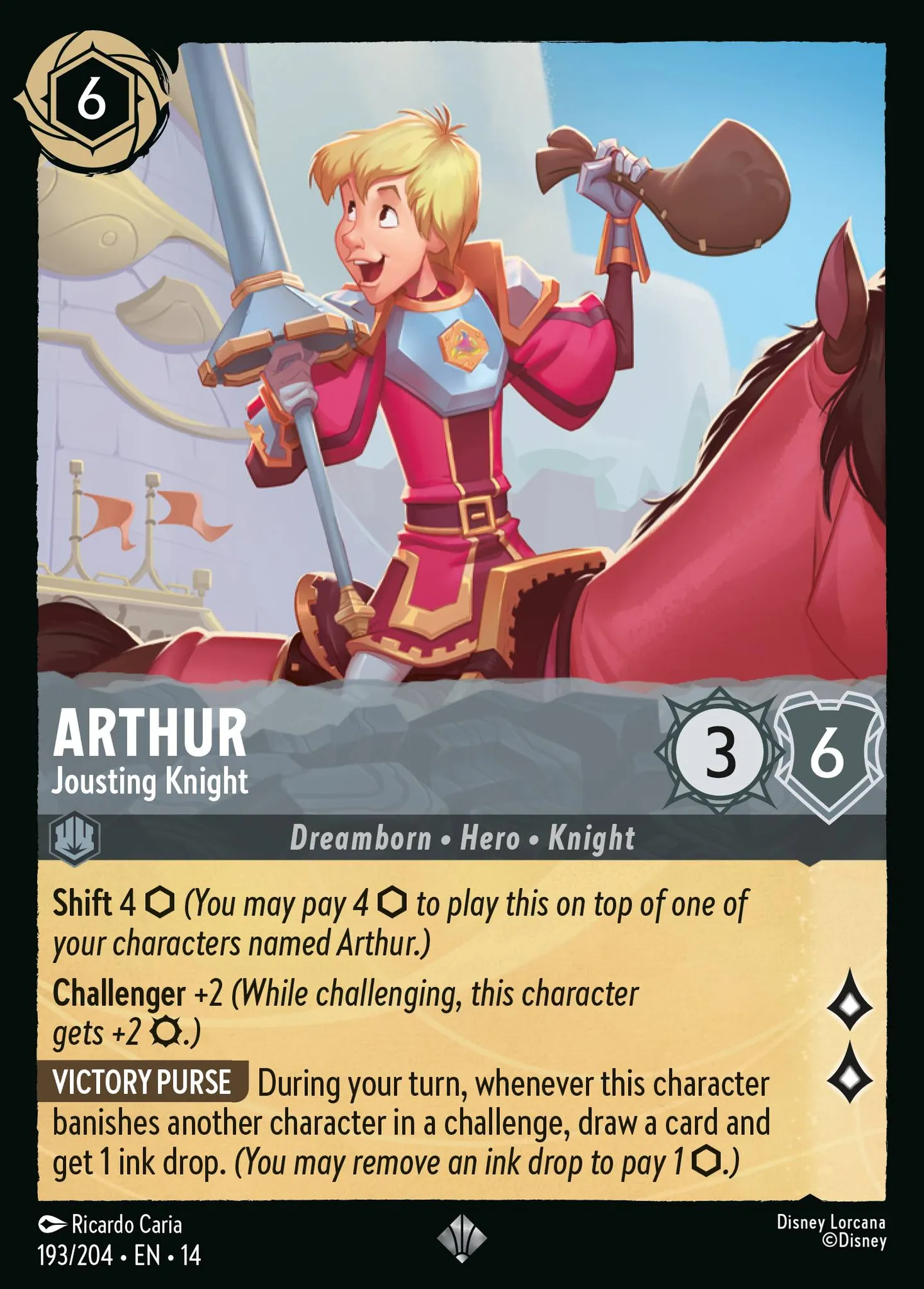 Arthur - Jousting Knight — Hyperia City — Lorcana