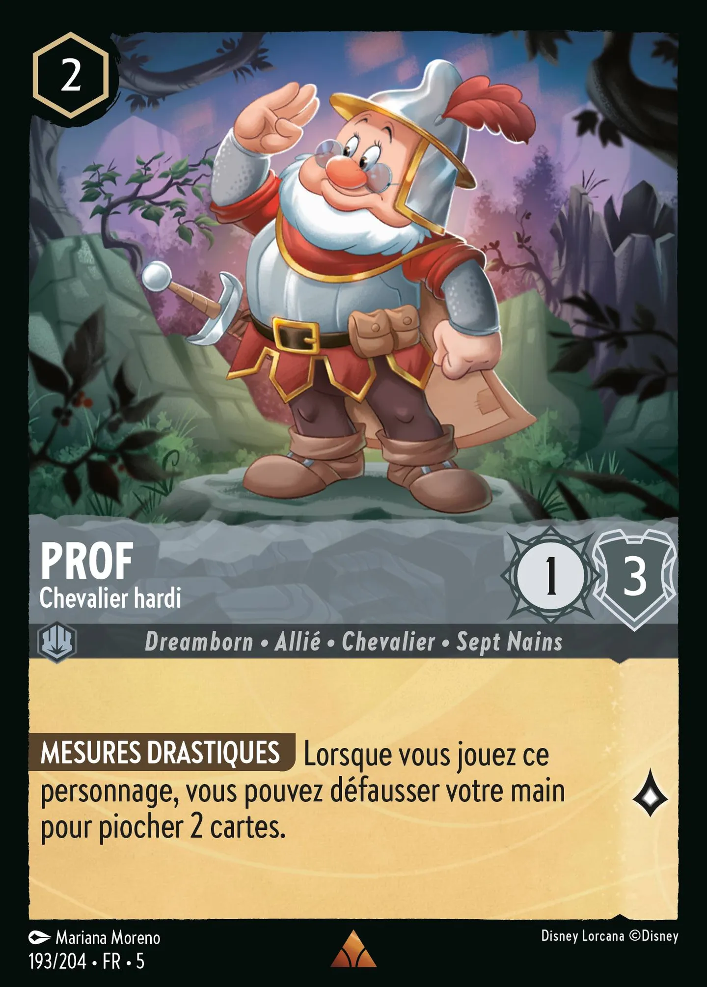 Prof - Chevalier hardi — Shimmering Skies — Lorcana