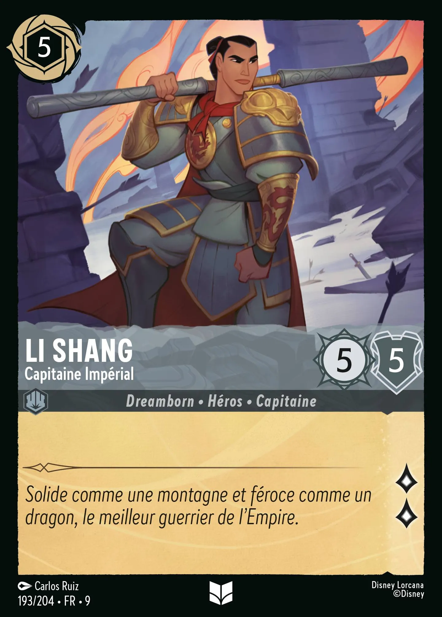 Li Shang - Capitaine Impérial — Fabled — Lorcana