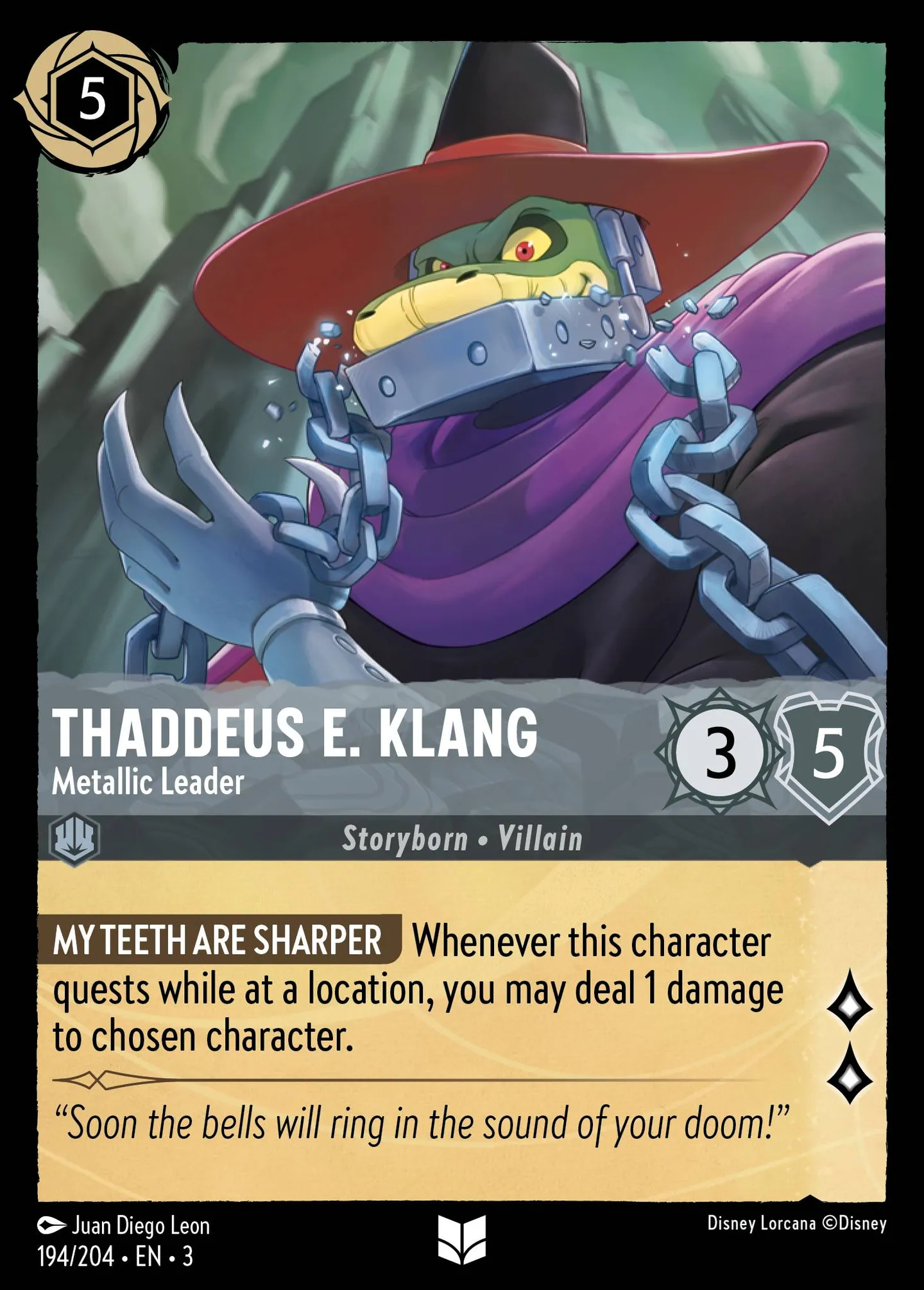 Thaddeus E. Klang - Metallic Leader — Into the Inklands — Lorcana