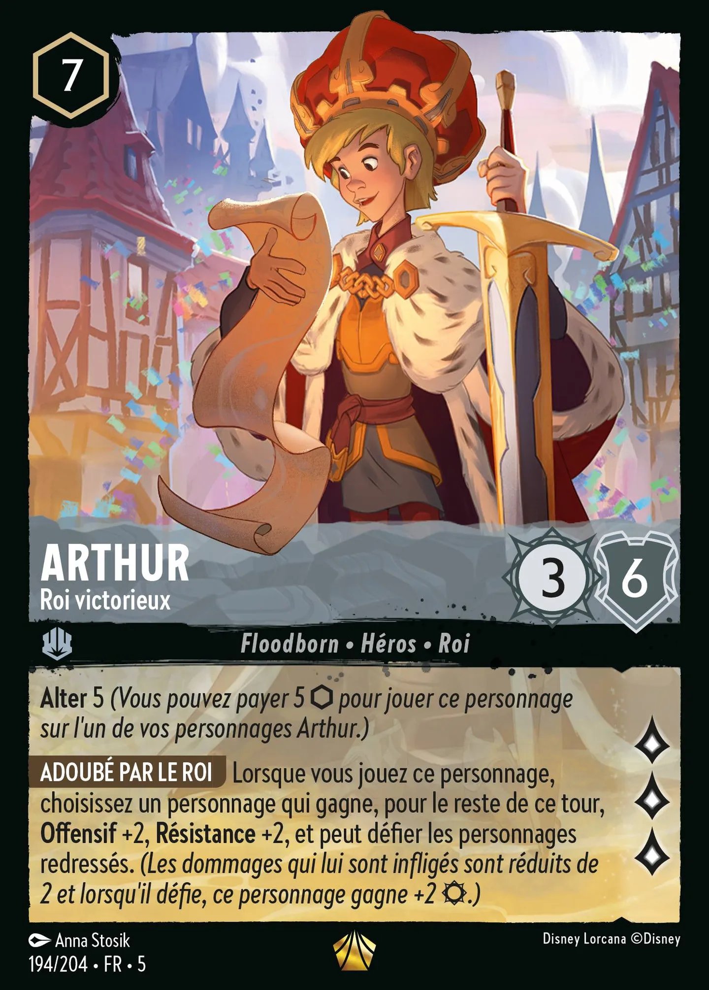 Arthur - Roi victorieux — Shimmering Skies — Lorcana