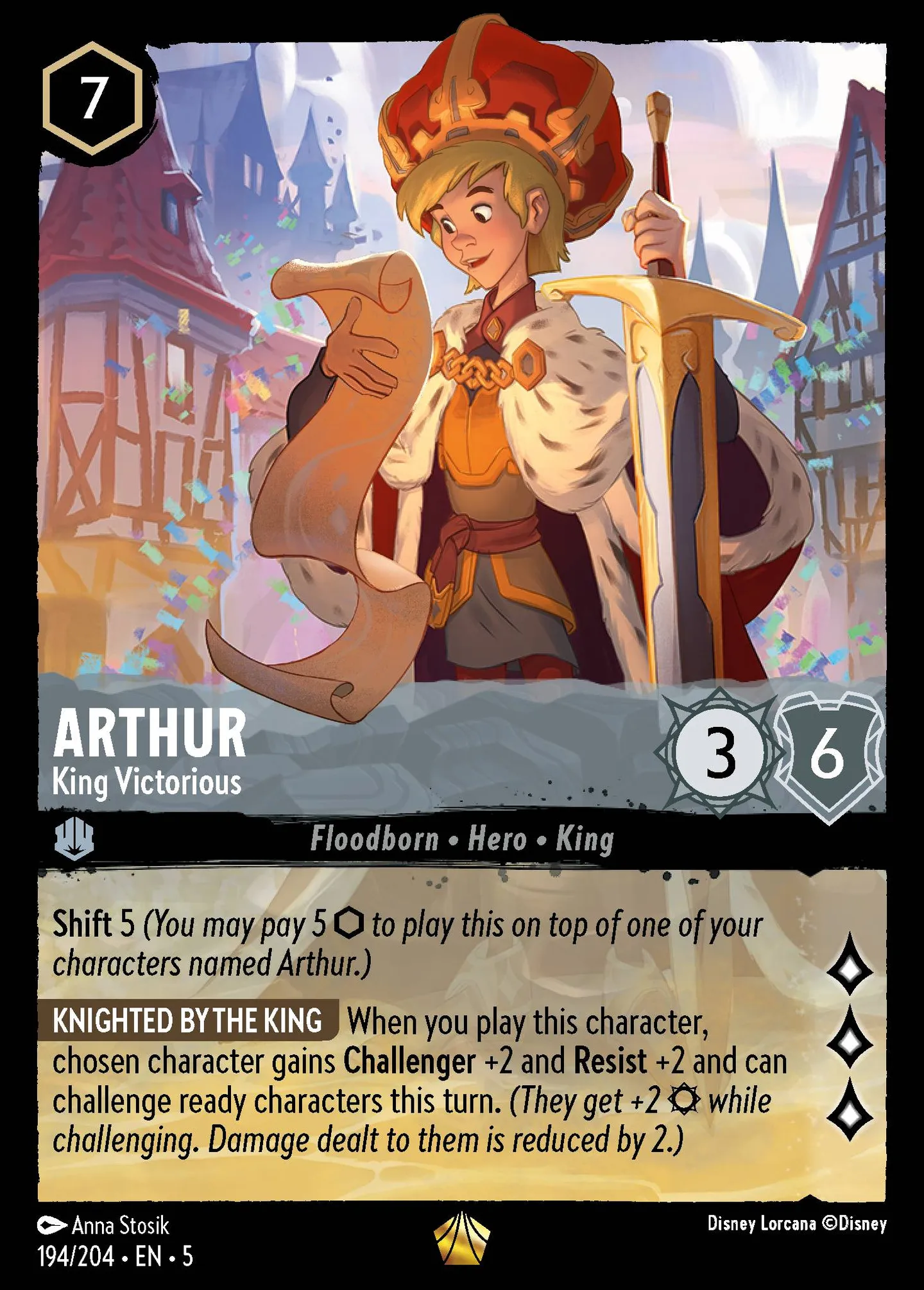Arthur - Roi victorieux — Shimmering Skies — Lorcana