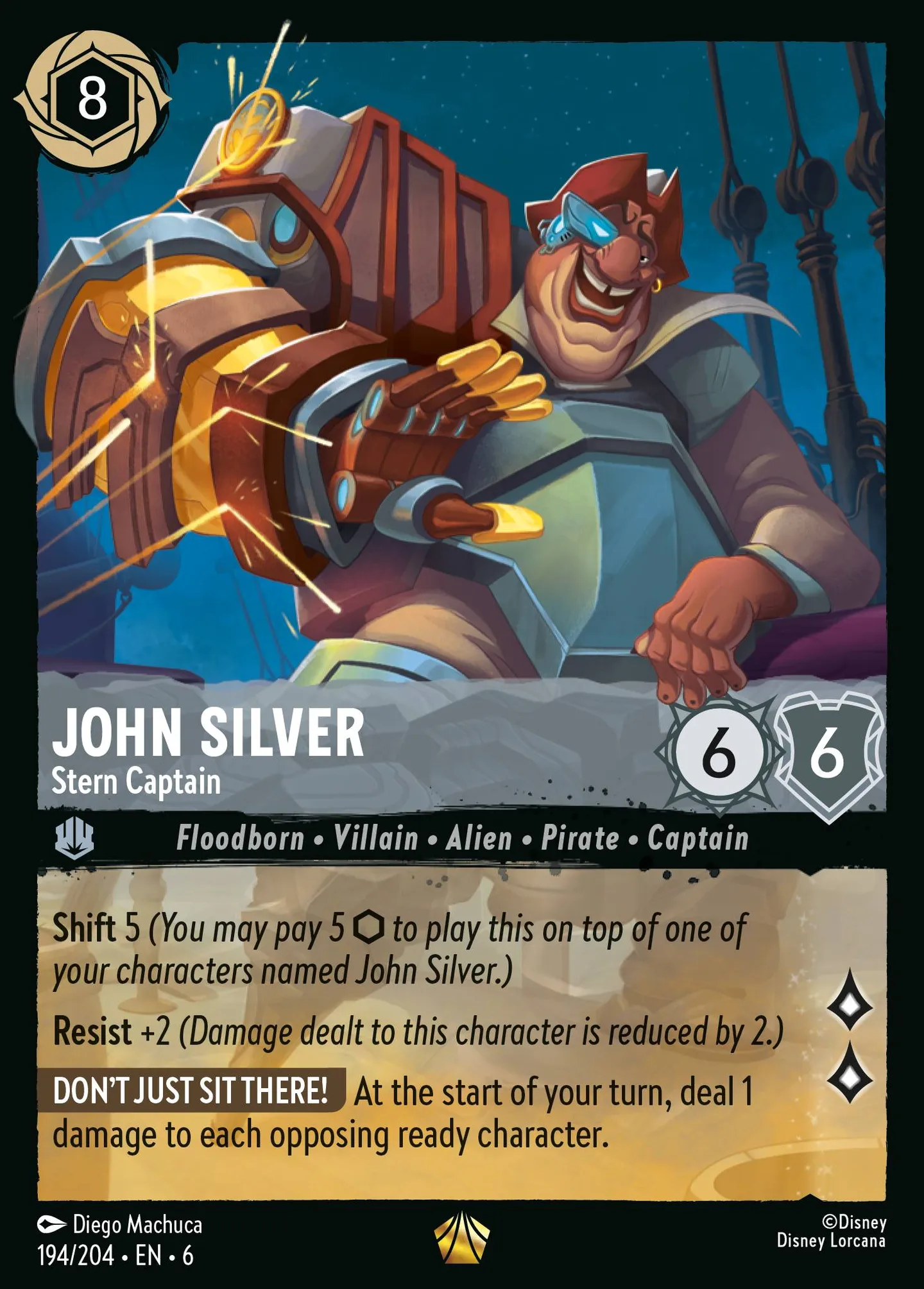 John Silver - Stern Captain — Azurite Sea — Lorcana