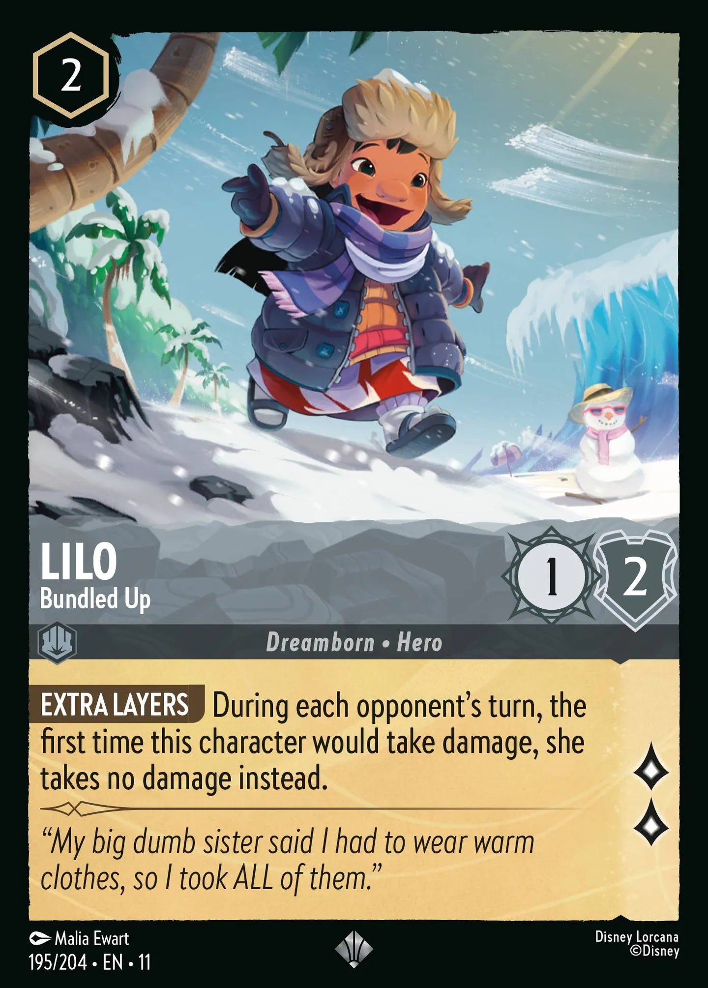 Lilo - Bundled Up — Winterspell — Lorcana