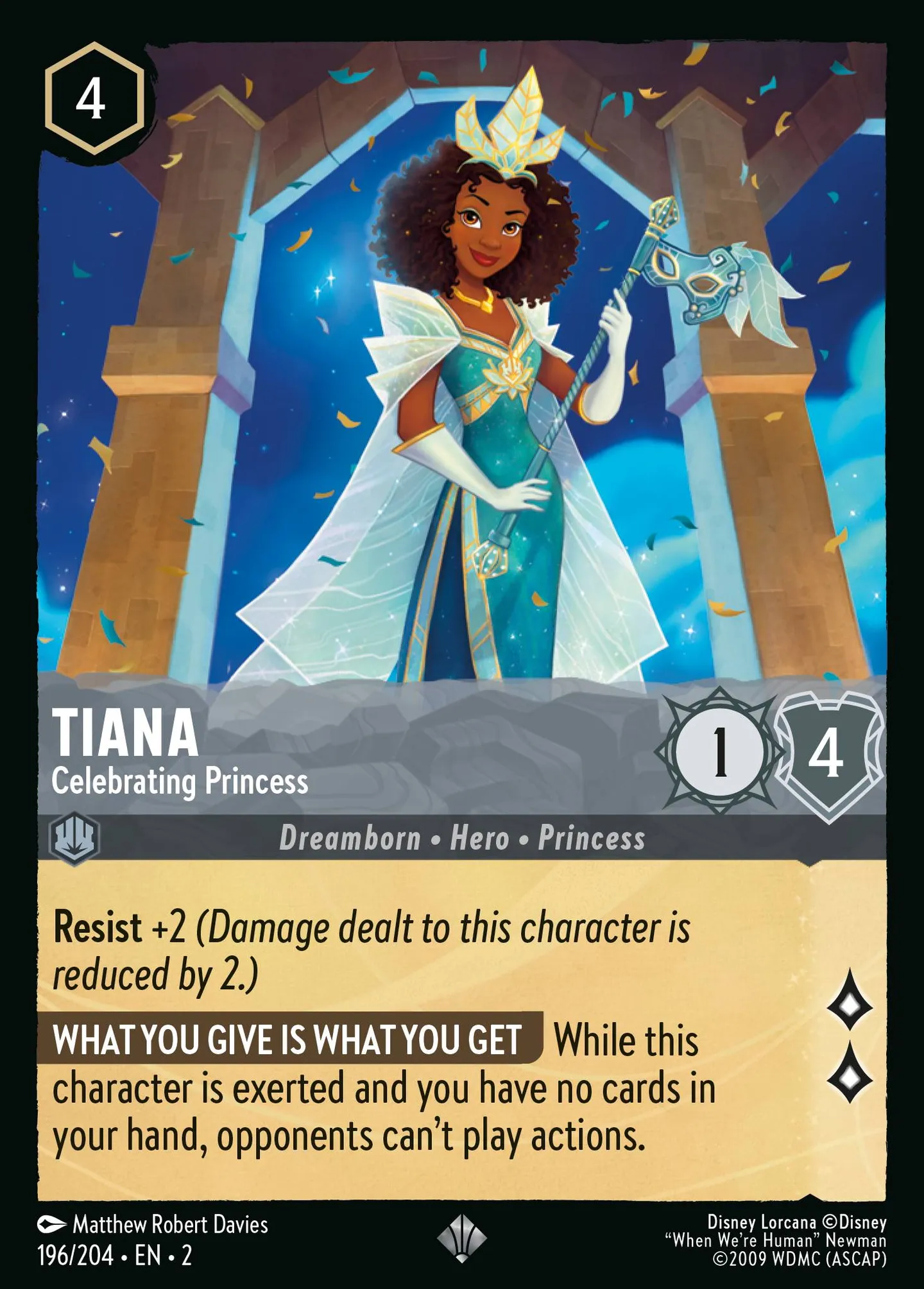 Tiana - Celebrating Princess — Rise of the Floodborn — Lorcana