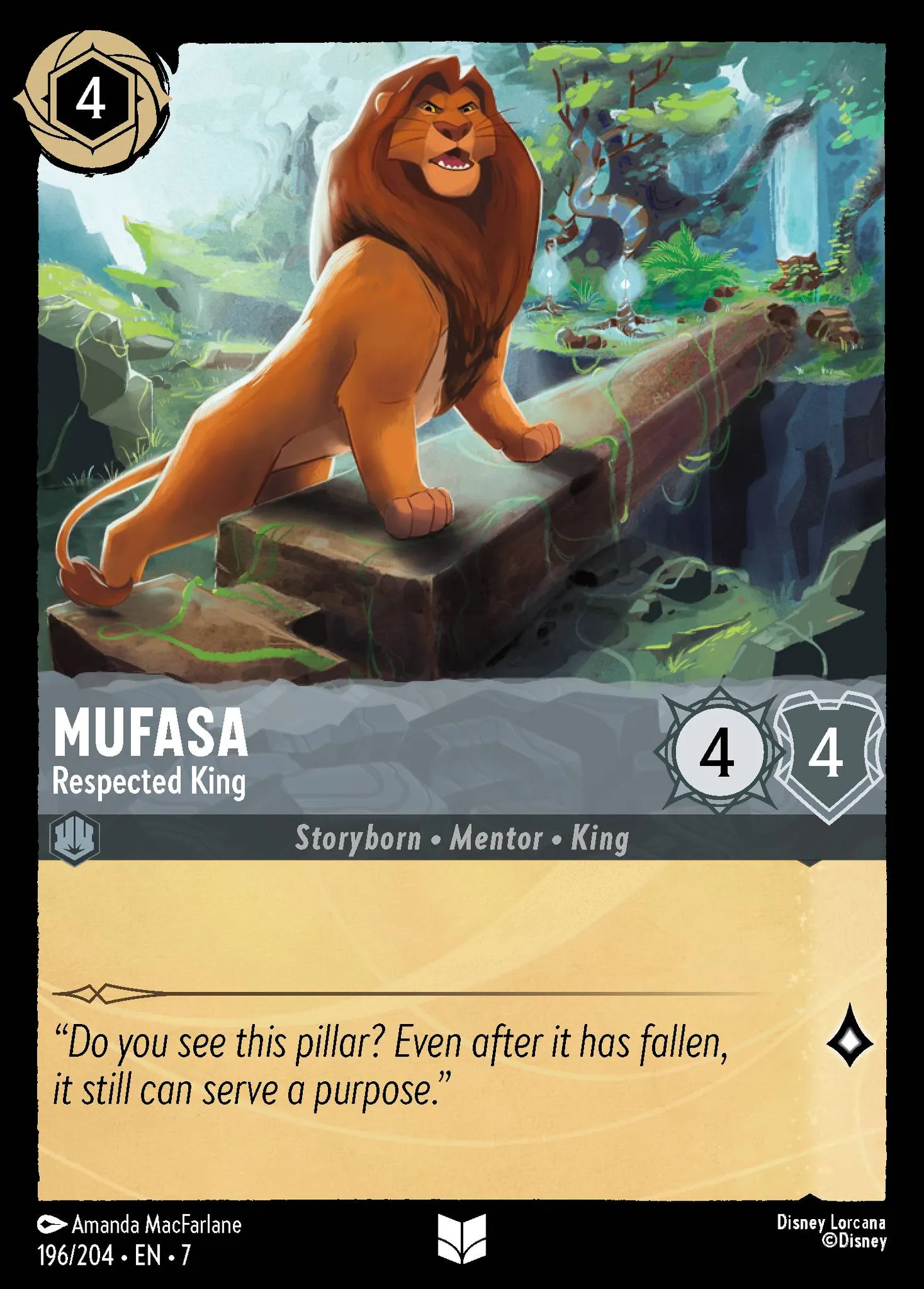 Mufasa - Roi respecté — Archazia's Island — Lorcana