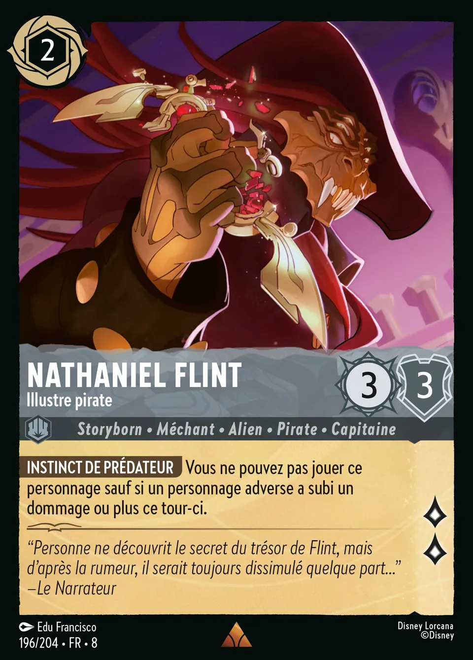 Nathaniel Flint - Illustre pirate from The Reign of Jafar - Lorcana