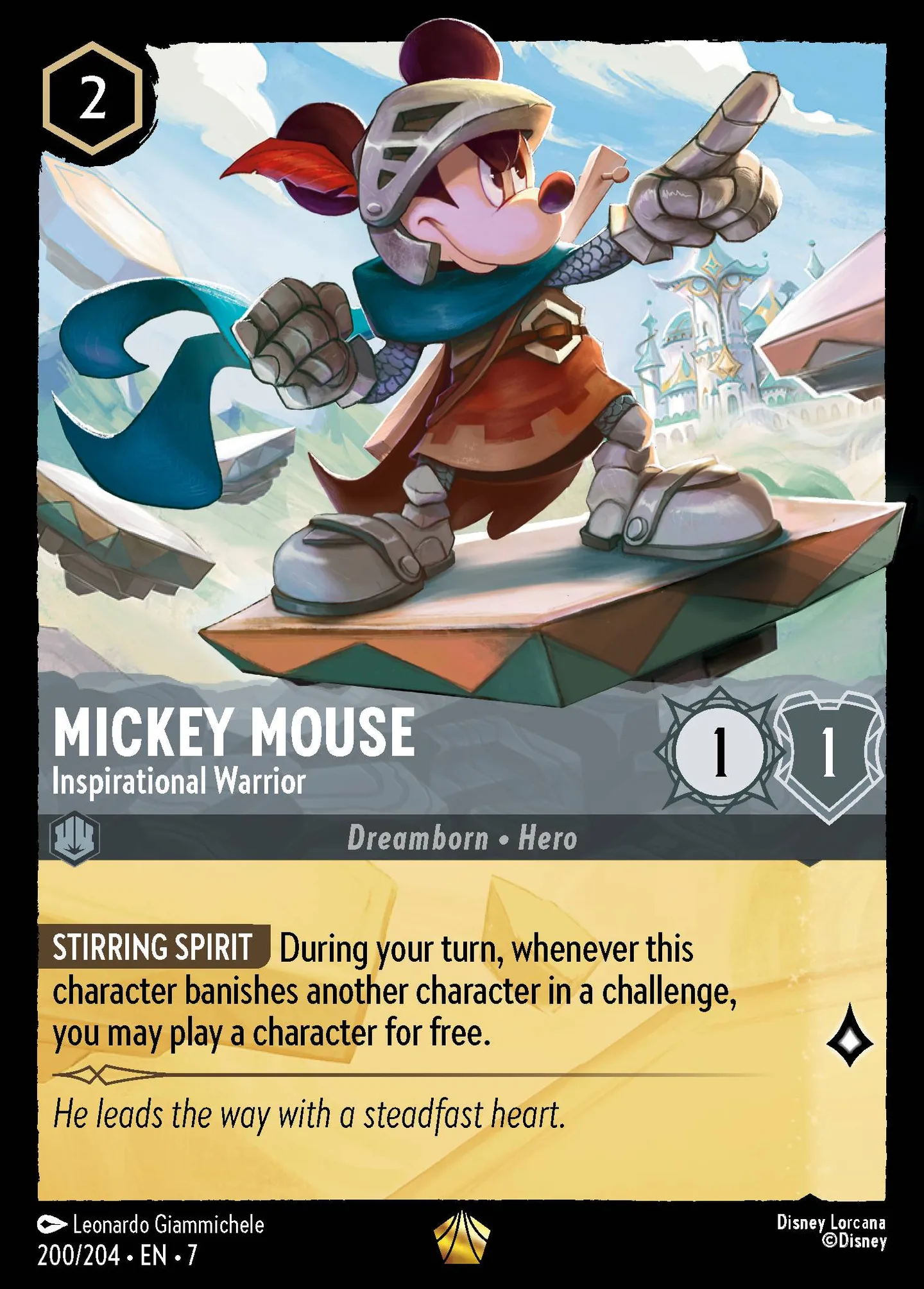 Mickey Mouse - Inspirational Warrior — Archazia's Island — Lorcana