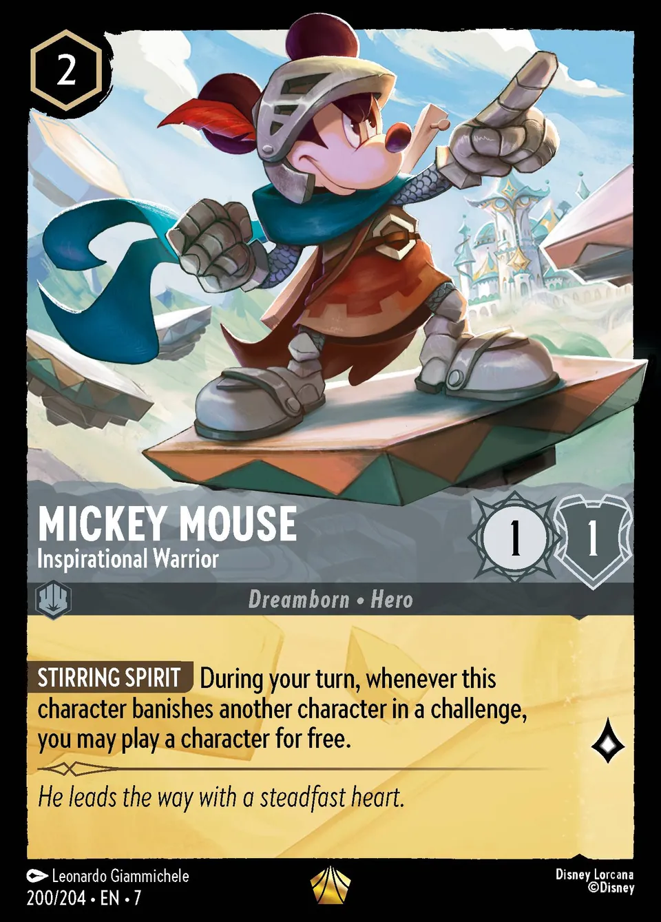 Mickey Mouse - Inspirational Warrior from Archazia's Island - Lorcana