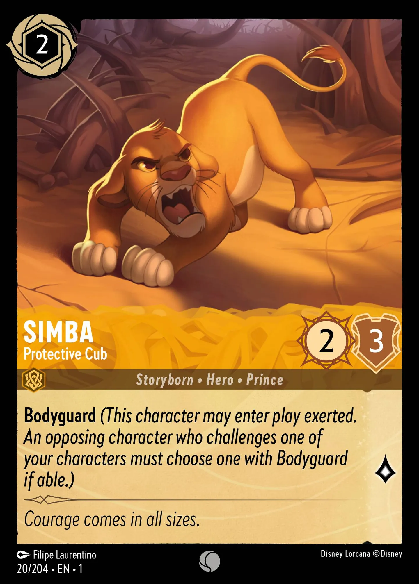Simba - Protective Cub — The First Chapter — Lorcana