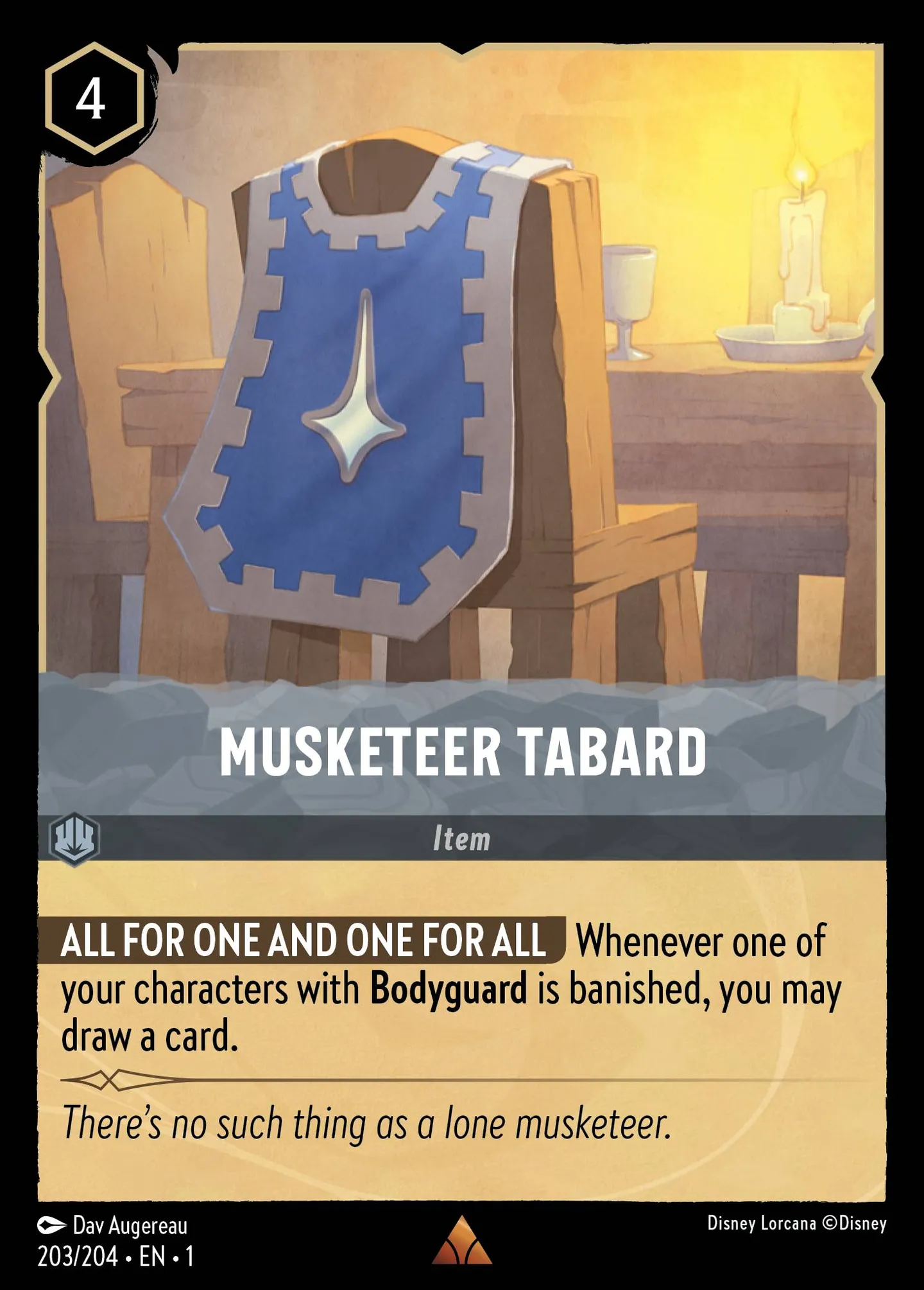 Musketeer Tabard — The First Chapter — Lorcana
